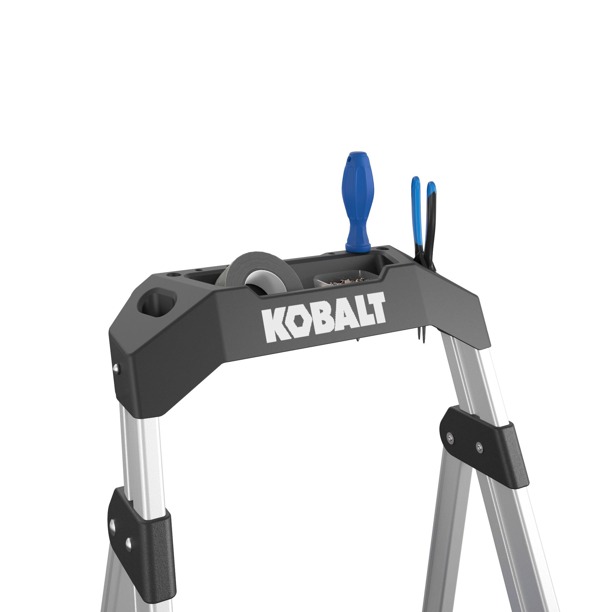 Taburete plegable de aluminio de capacidad para 250 libras y acabados en varios colores (Paso a paso de 3 pasos) - 20553ABL2