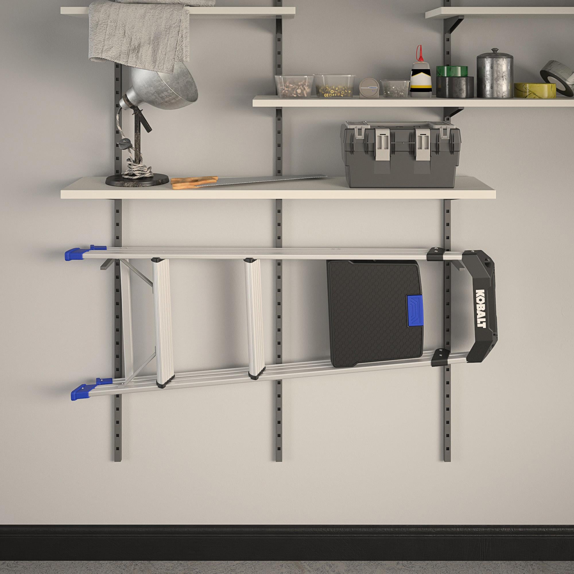 Taburete plegable de aluminio de capacidad para 250 libras y acabados en varios colores (Paso a paso de 3 pasos) - 20553ABL2