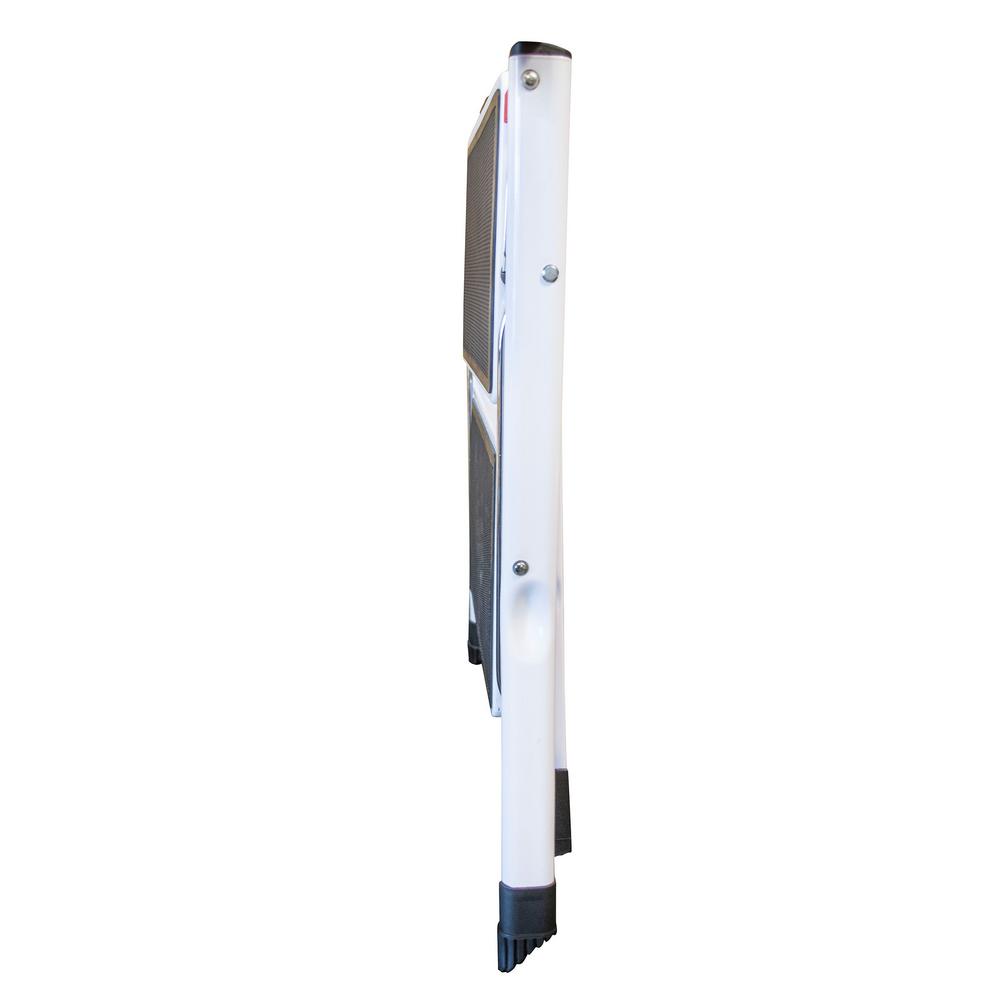 Taburete Plegable de Aluminio Negro de 2 Peldaños con Capacidad de 225 lb de AmeriHome