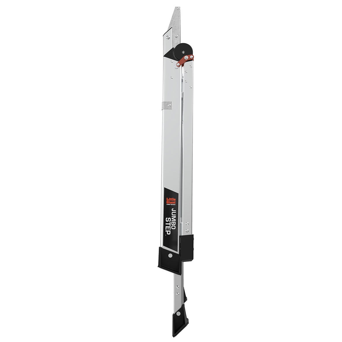 Escalera de pasos plegable de aluminio plateado Little Giant Ladders Jumbo Step M3 de 3 peldaños con capacidad de 375.0 lbs