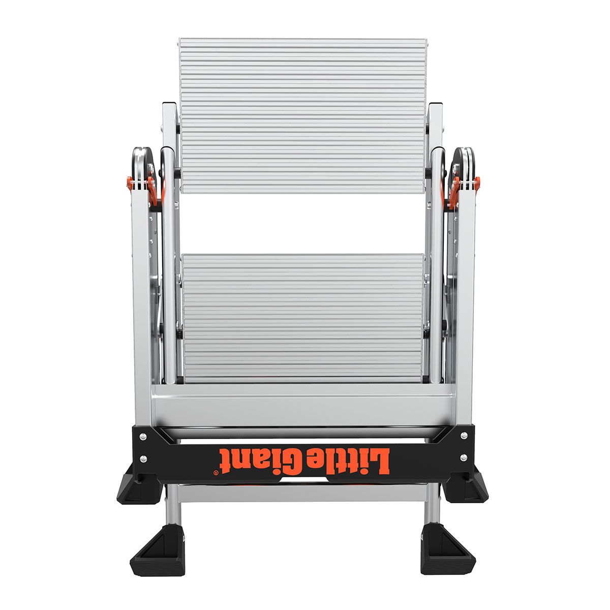 Escalonilla Plegable de Aluminio Plateado Little Giant Ladders Jumbo Step M2 de 2 Escalones con Capacidad de 375.0 lbs 11902