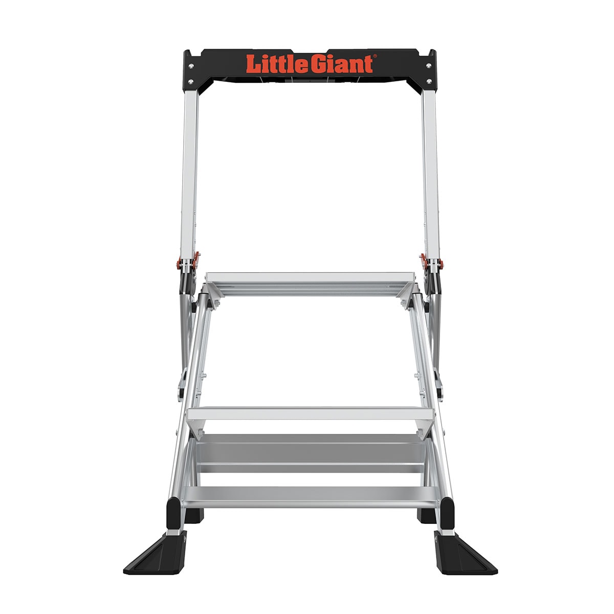 Escalonilla Plegable de Aluminio Plateado Little Giant Ladders Jumbo Step M2 de 2 Escalones con Capacidad de 375.0 lbs 11902