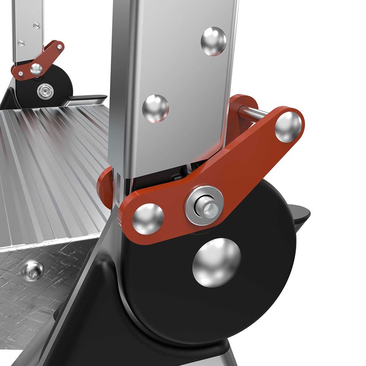 Escalonilla Plegable de Aluminio Plateado Little Giant Ladders Jumbo Step M2 de 2 Escalones con Capacidad de 375.0 lbs 11902