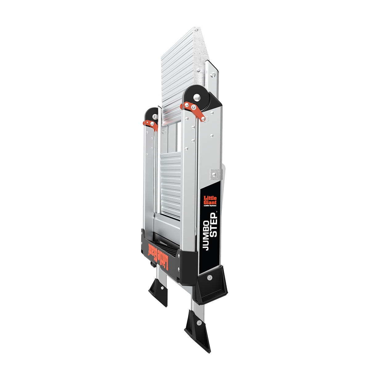 Escalonilla Plegable de Aluminio Plateado Little Giant Ladders Jumbo Step M2 de 2 Escalones con Capacidad de 375.0 lbs 11902