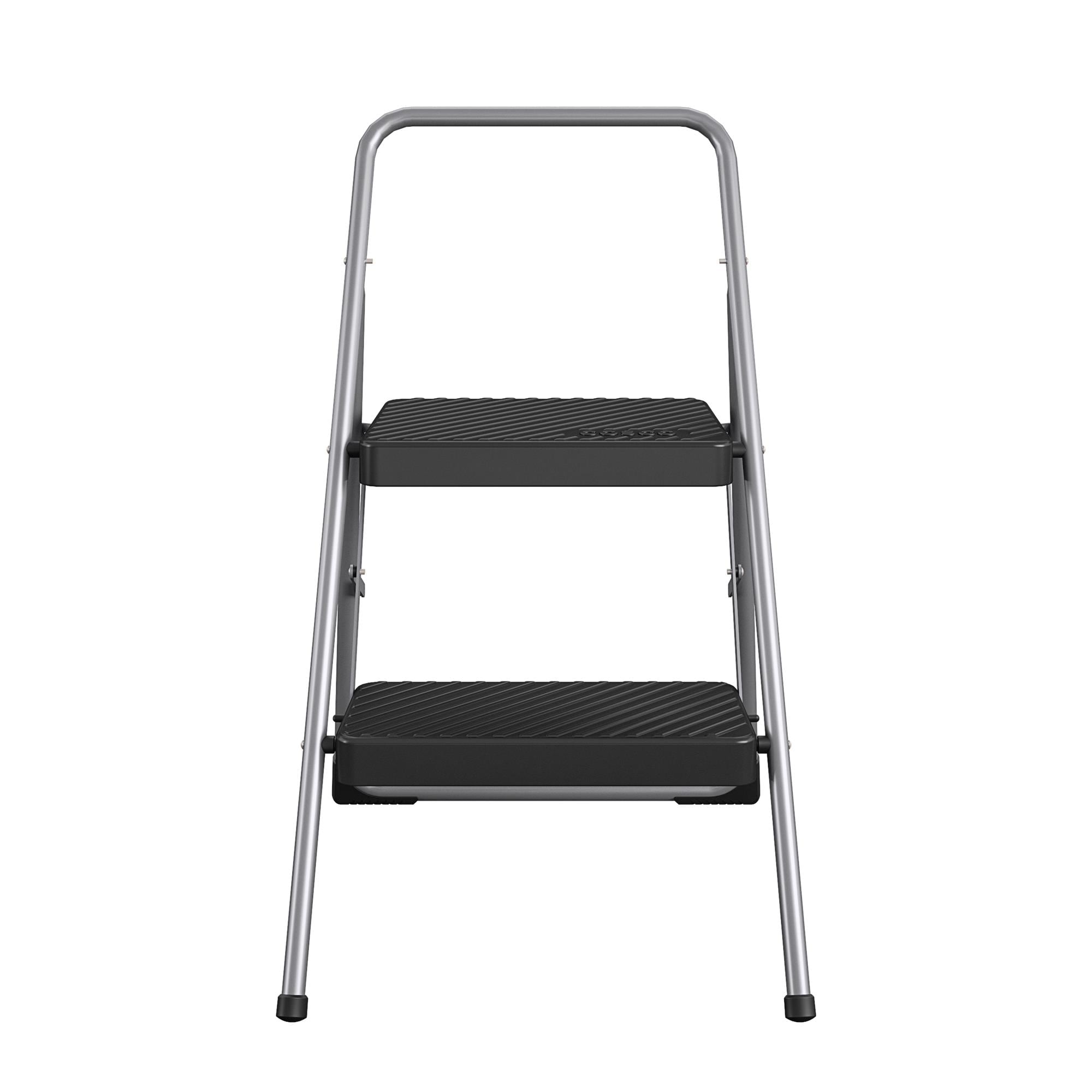 Banqueta plegable de acero gris con capacidad para 200 libras de 2 peldaños de Cosco