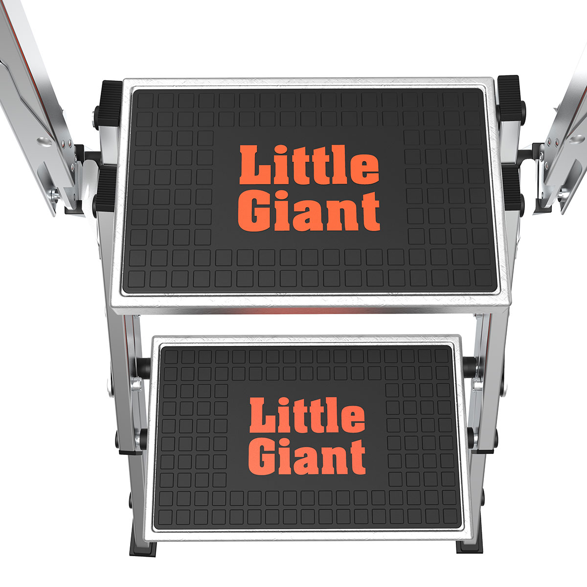 Escaloncito de Seguridad Little Giant Ladders M2 de 2 Peldaños, Capacidad de 300 lbs, Escalera Plegable de Aluminio en Color Plata 10210BA
