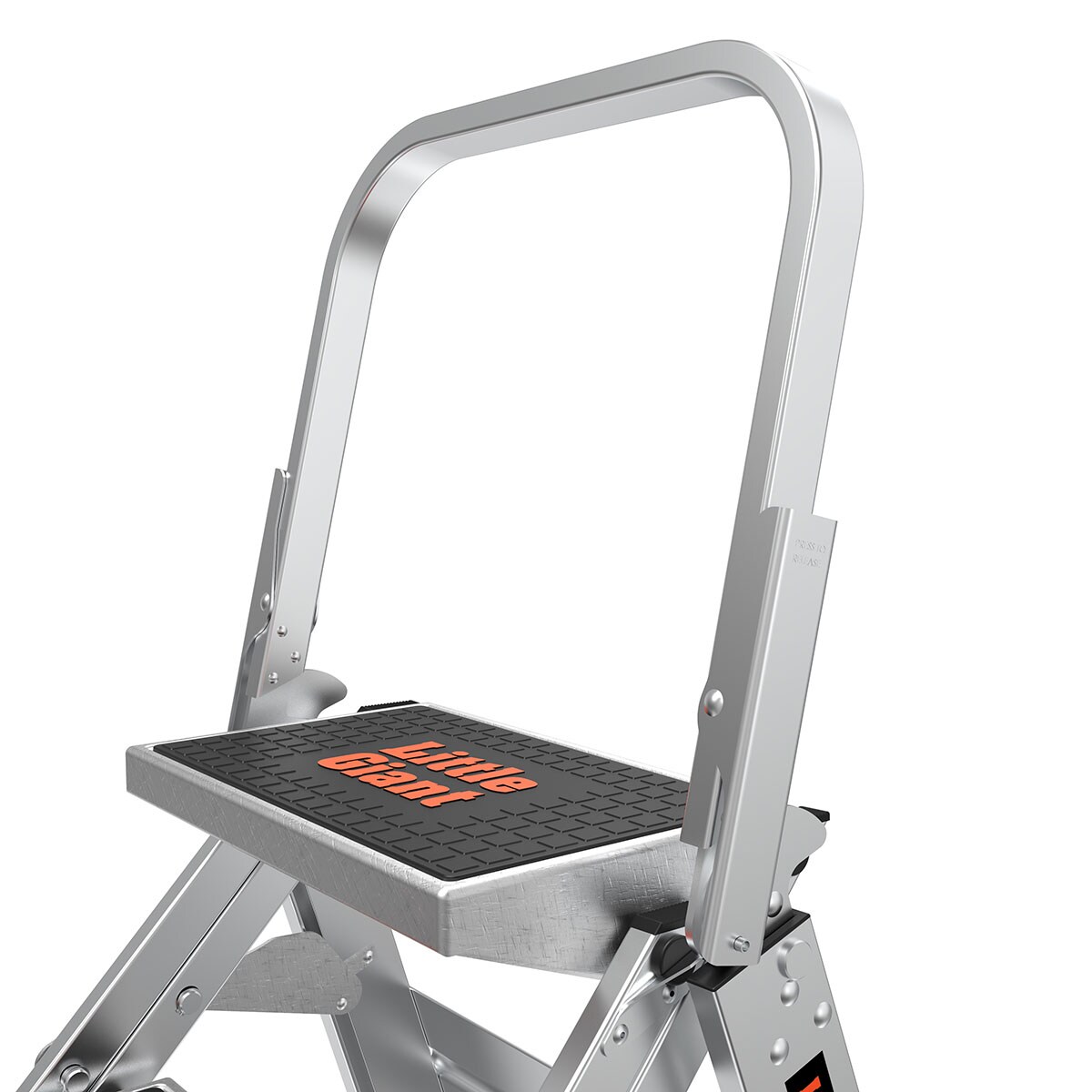 Escaloncito de Seguridad Little Giant Ladders M2 de 2 Peldaños, Capacidad de 300 lbs, Escalera Plegable de Aluminio en Color Plata 10210BA