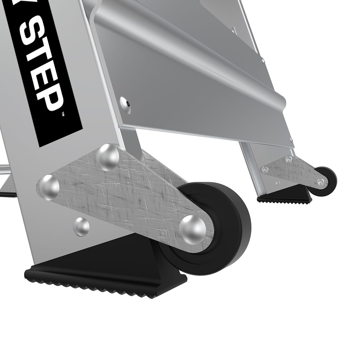 Escaloncito de Seguridad Little Giant Ladders M2 de 2 Peldaños, Capacidad de 300 lbs, Escalera Plegable de Aluminio en Color Plata 10210BA