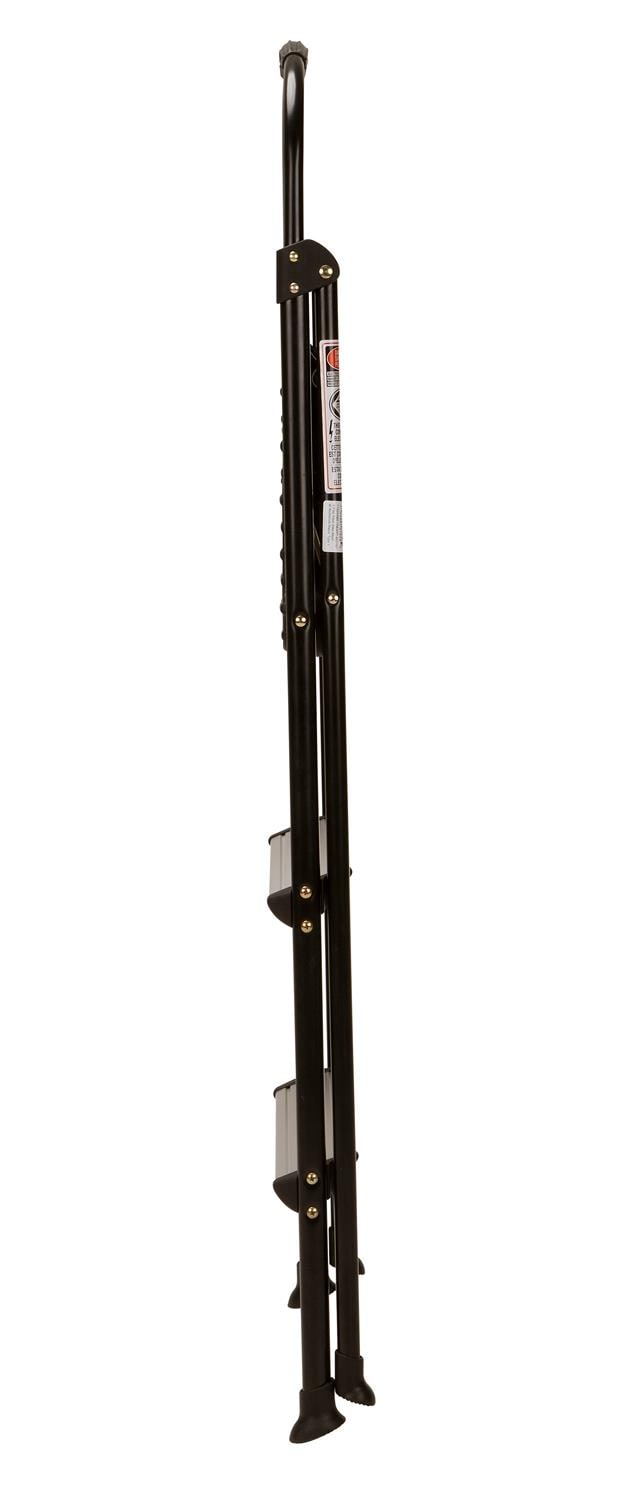 Taburete plegable de acero negro Cosco de 3 peldaños con capacidad de 250 libras