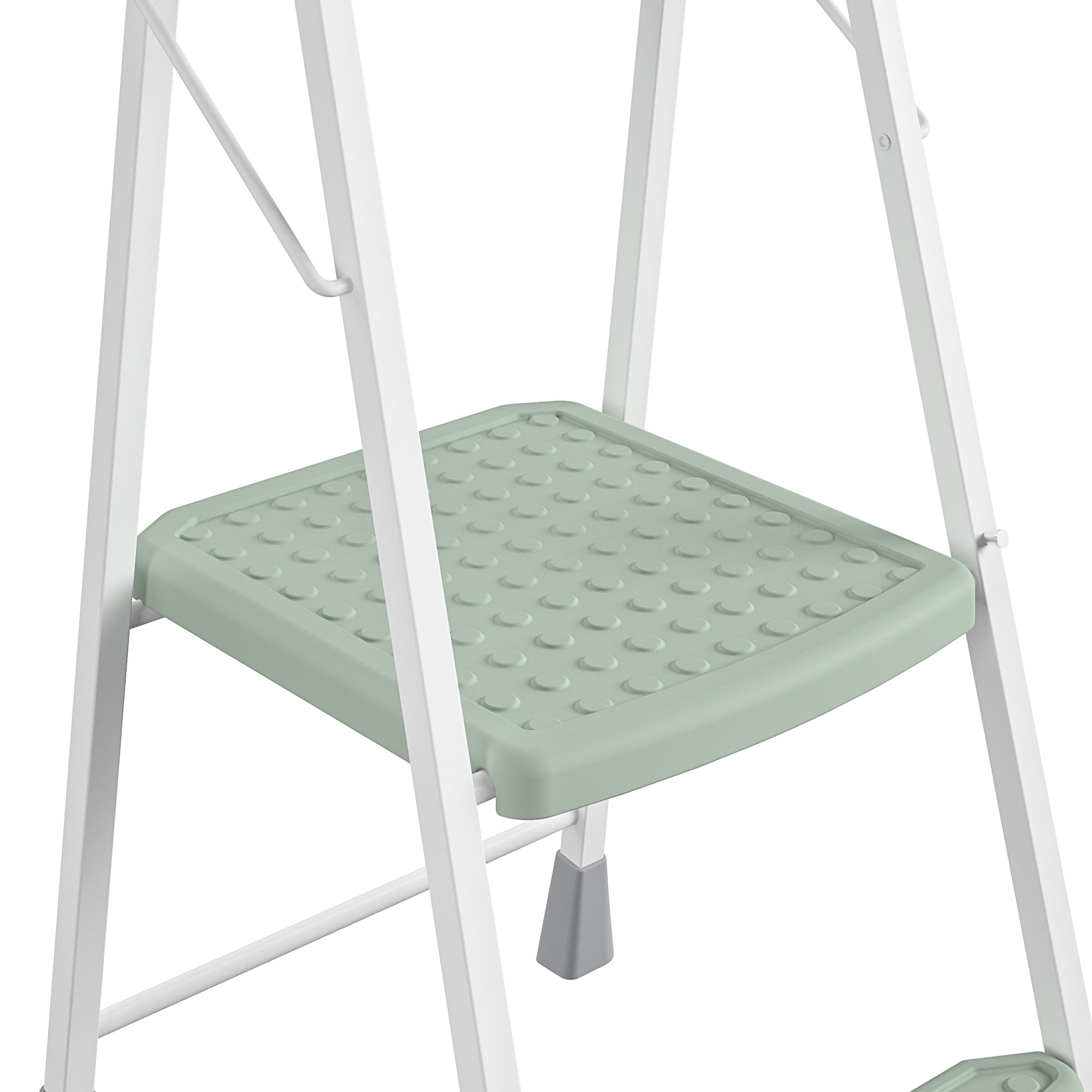 Banquito plegable de acero verde con capacidad de 225 libras de 2 peldaños Cosco 11349GRN1E