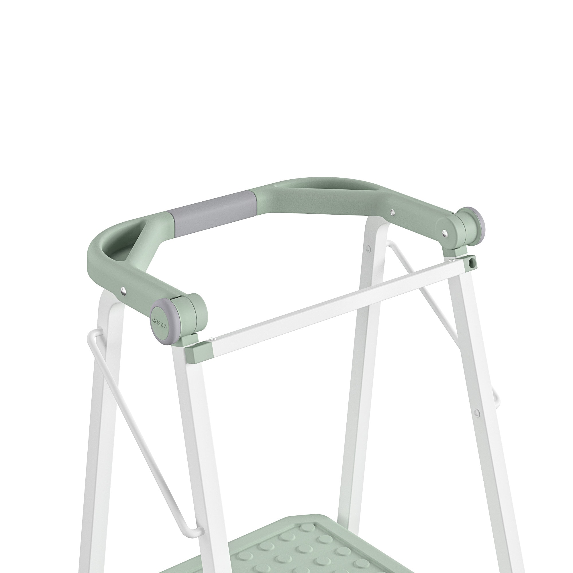 Banquito plegable de acero verde con capacidad de 225 libras de 2 peldaños Cosco 11349GRN1E