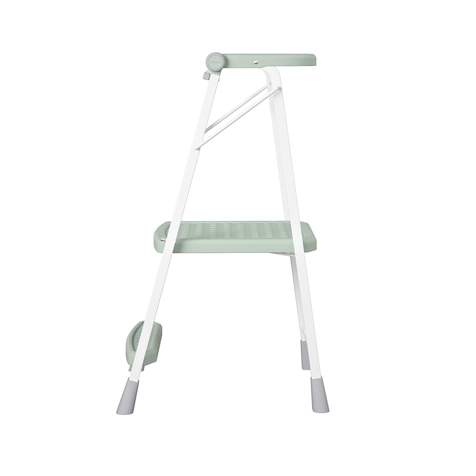 Banquito plegable de acero verde con capacidad de 225 libras de 2 peldaños Cosco 11349GRN1E