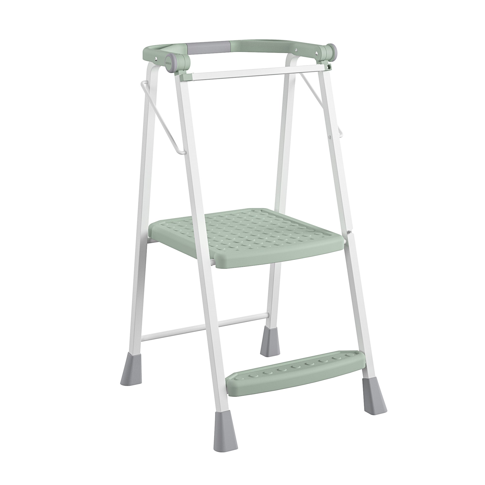 Banquito plegable de acero verde con capacidad de 225 libras de 2 peldaños Cosco 11349GRN1E