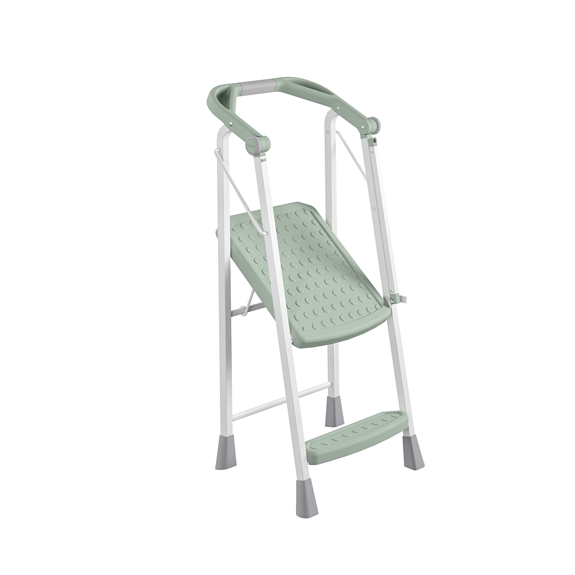 Banquito plegable de acero verde con capacidad de 225 libras de 2 peldaños Cosco 11349GRN1E