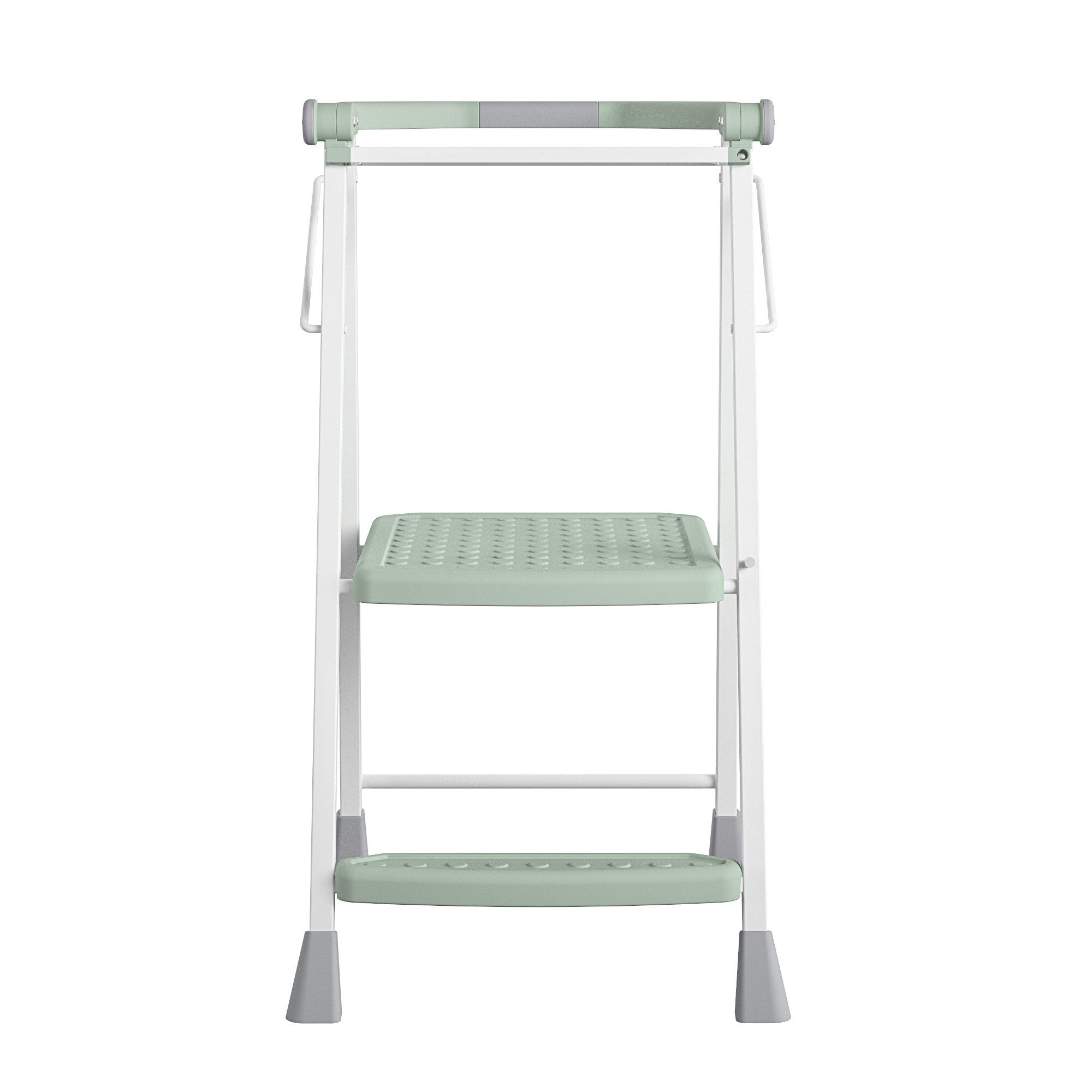 Banquito plegable de acero verde con capacidad de 225 libras de 2 peldaños Cosco 11349GRN1E