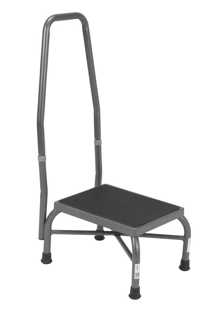 Taburete de Acero Plateado para Pasos con Capacidad de 500 libras Drive Medical 13062-1SV