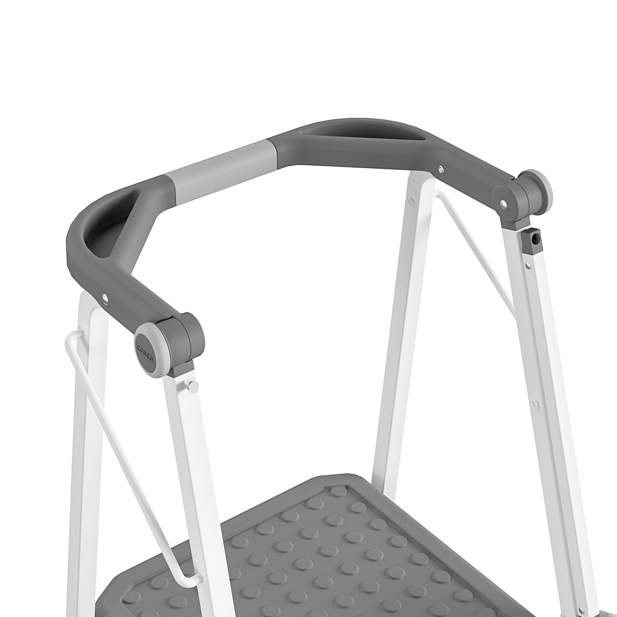 Taburete Plegable de Acero Gris de 2 Pasos con Capacidad de 225 libras Cosco 11349WHG1E