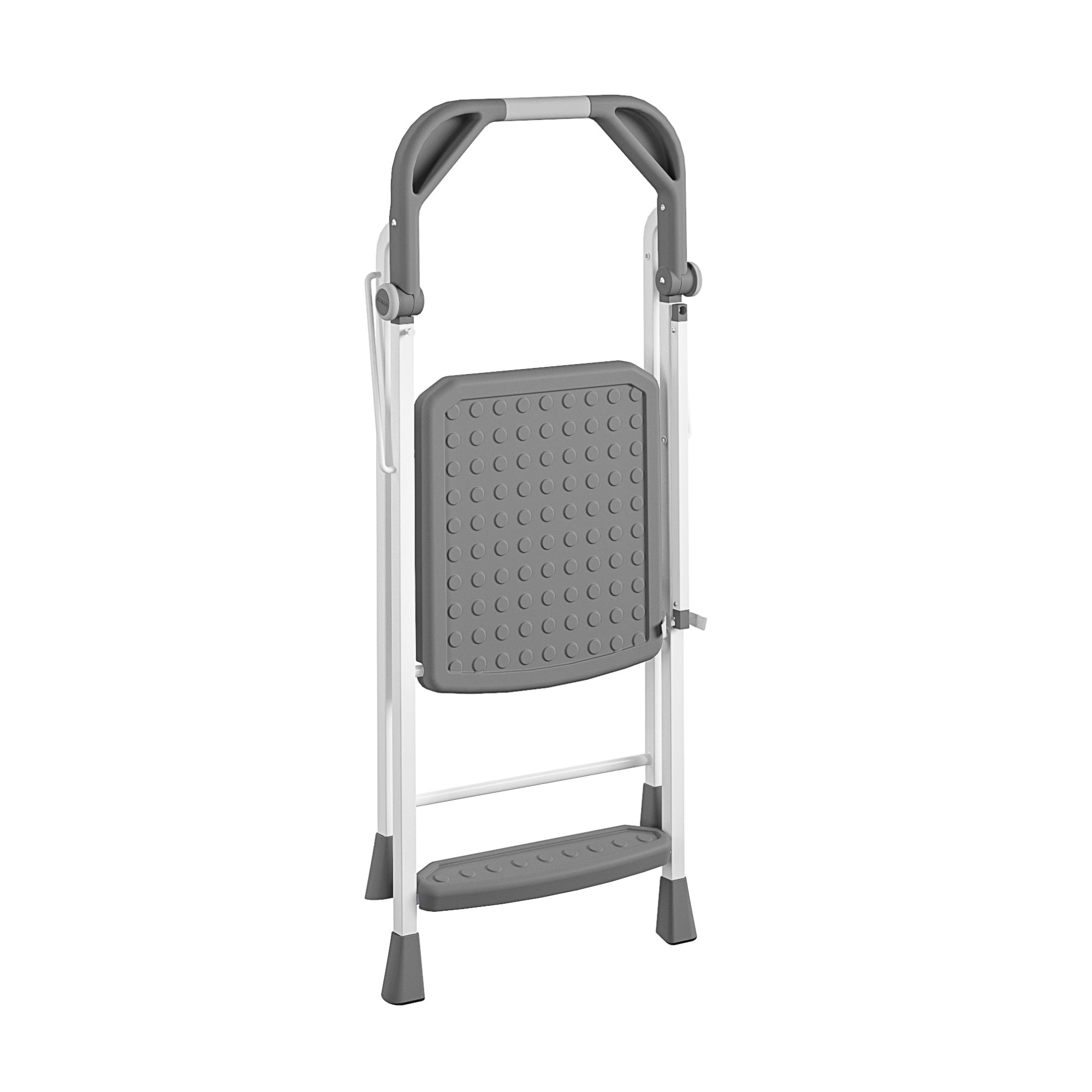 Taburete Plegable de Acero Gris de 2 Pasos con Capacidad de 225 libras Cosco 11349WHG1E
