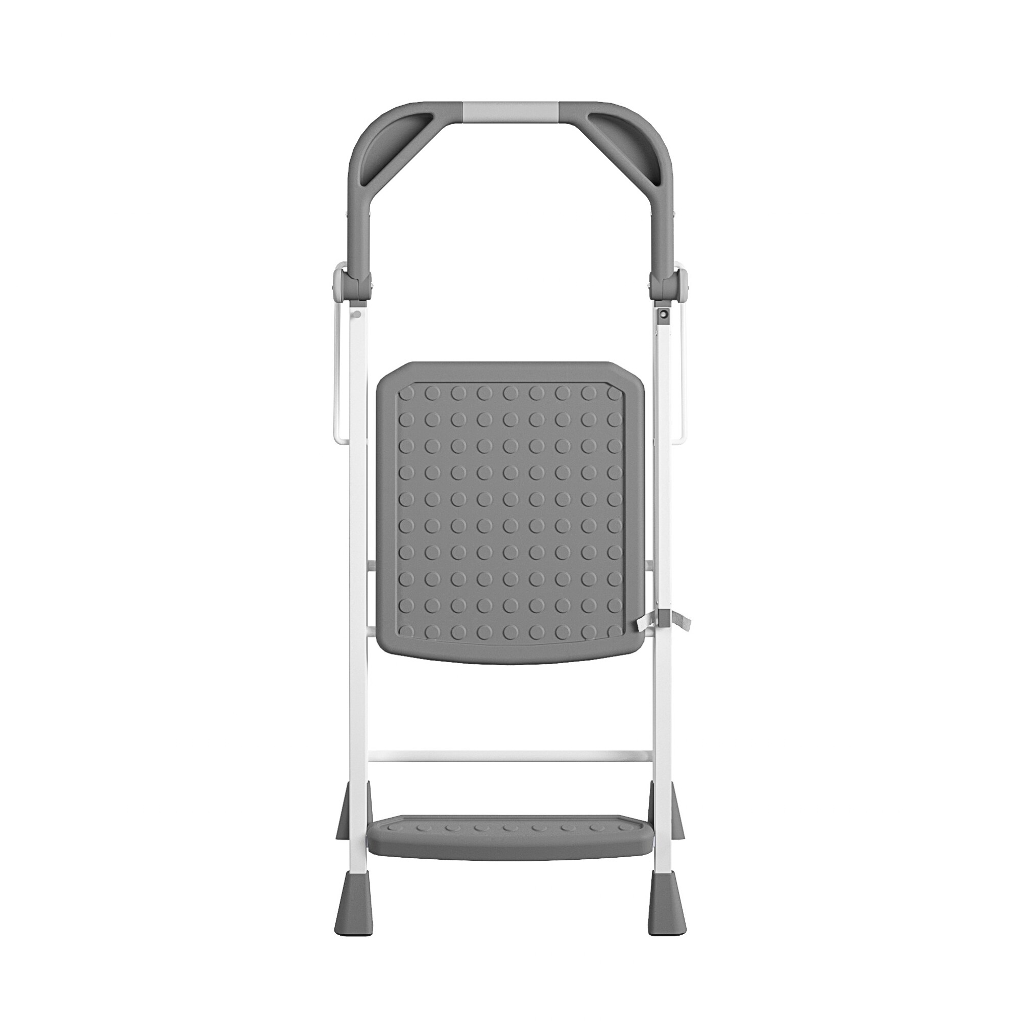 Taburete Plegable de Acero Gris de 2 Pasos con Capacidad de 225 libras Cosco 11349WHG1E