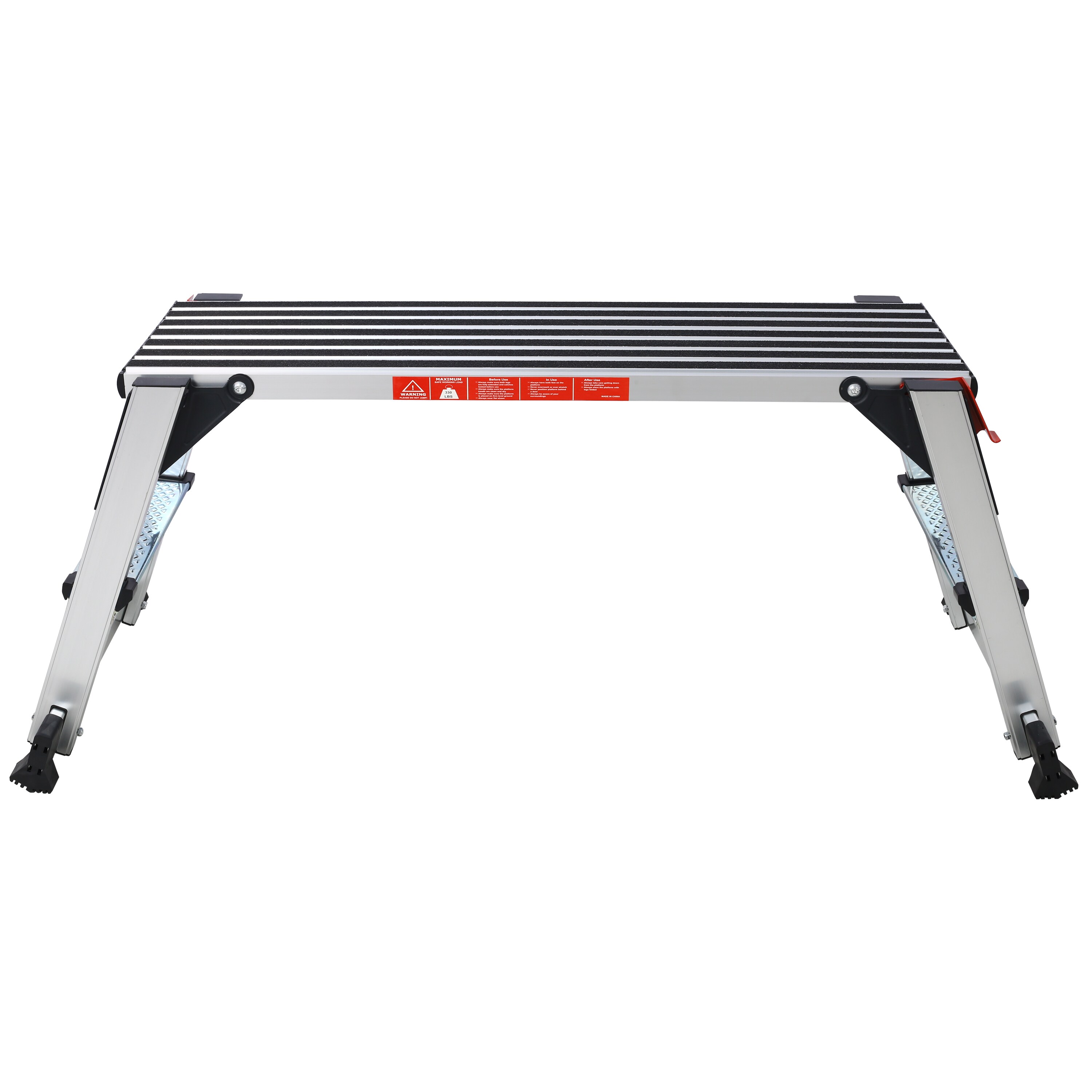 Taburete Plegable de Aluminio Negro con Capacidad de 330 libras WELLFOR TBG3826US