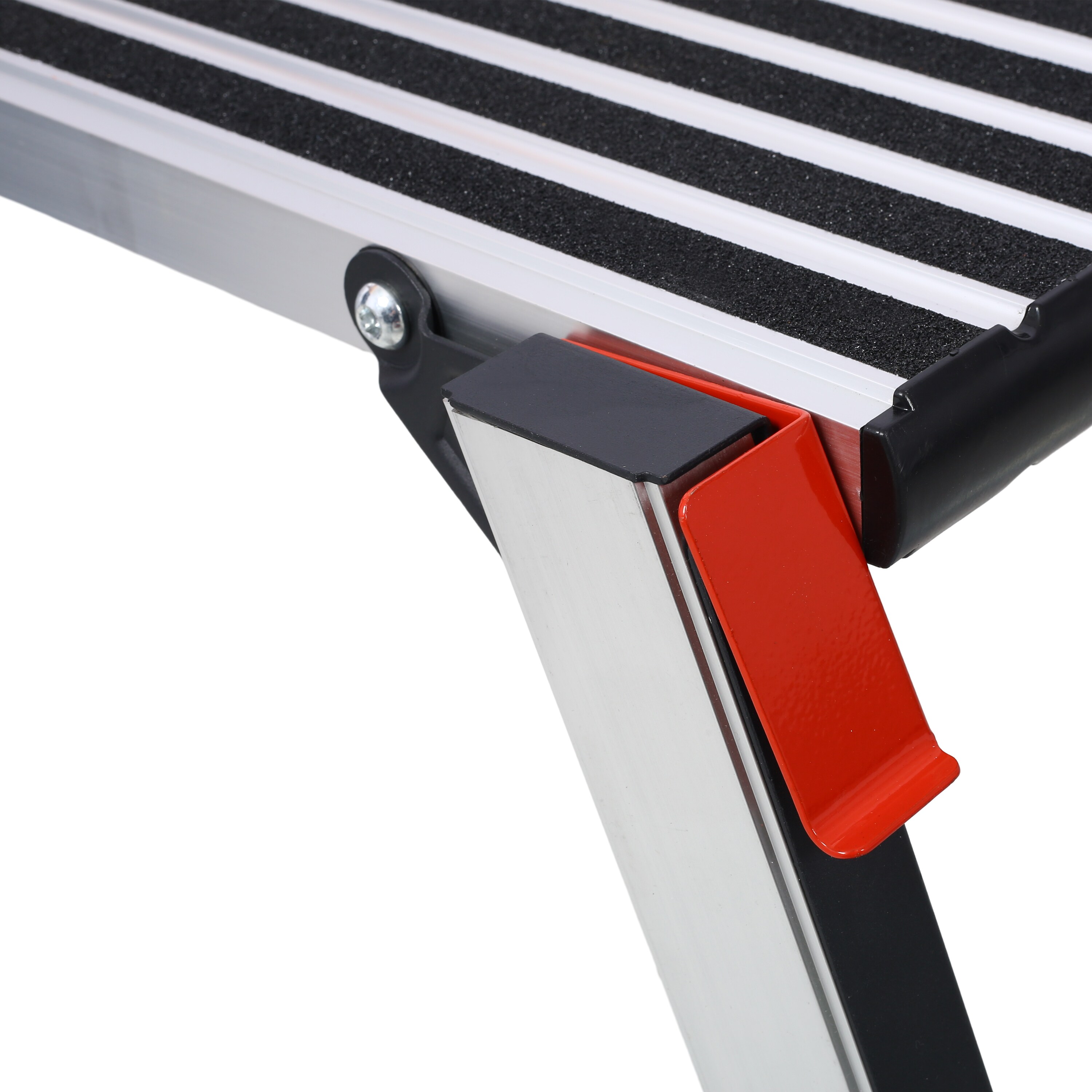 Taburete Plegable de Aluminio Negro con Capacidad de 330 libras WELLFOR TBG3826US
