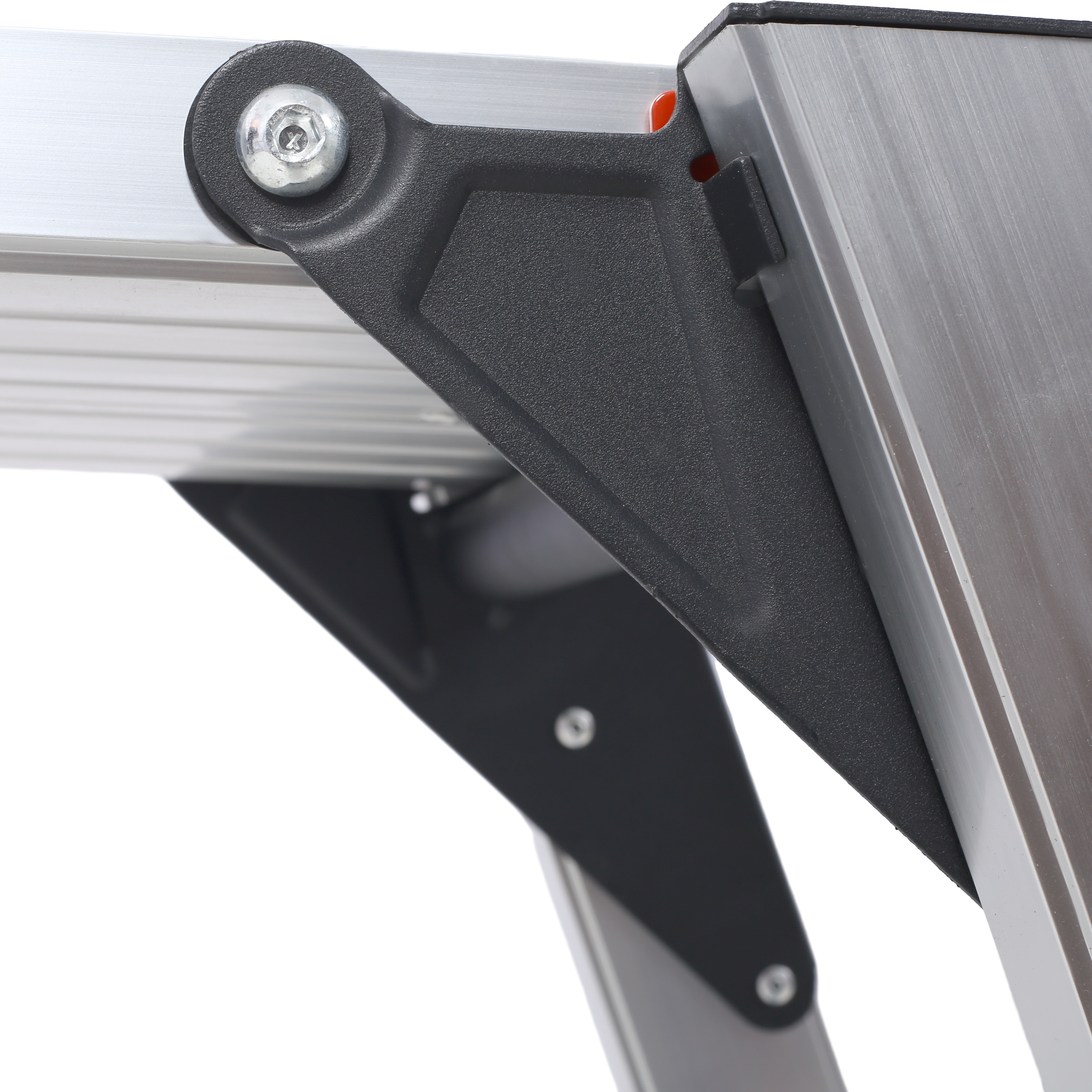 Taburete Plegable de Aluminio Negro con Capacidad de 330 libras WELLFOR TBG3826US