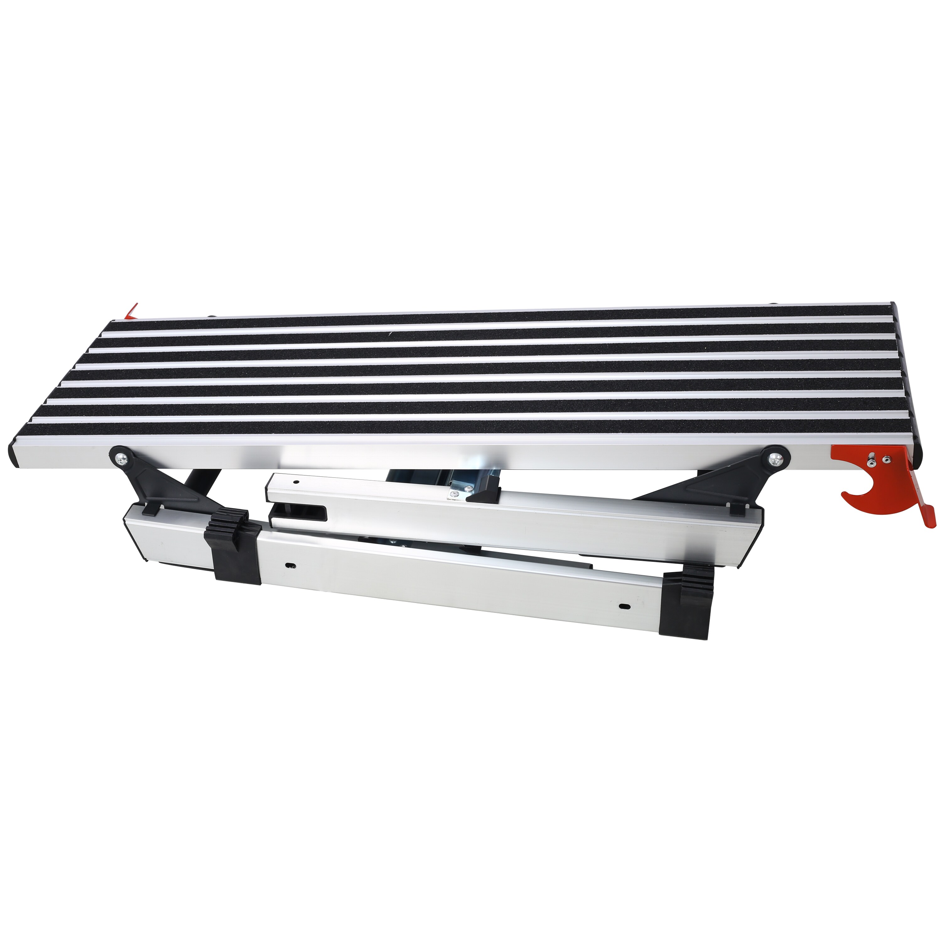 Taburete Plegable de Aluminio Negro con Capacidad de 330 libras WELLFOR TBG3826US