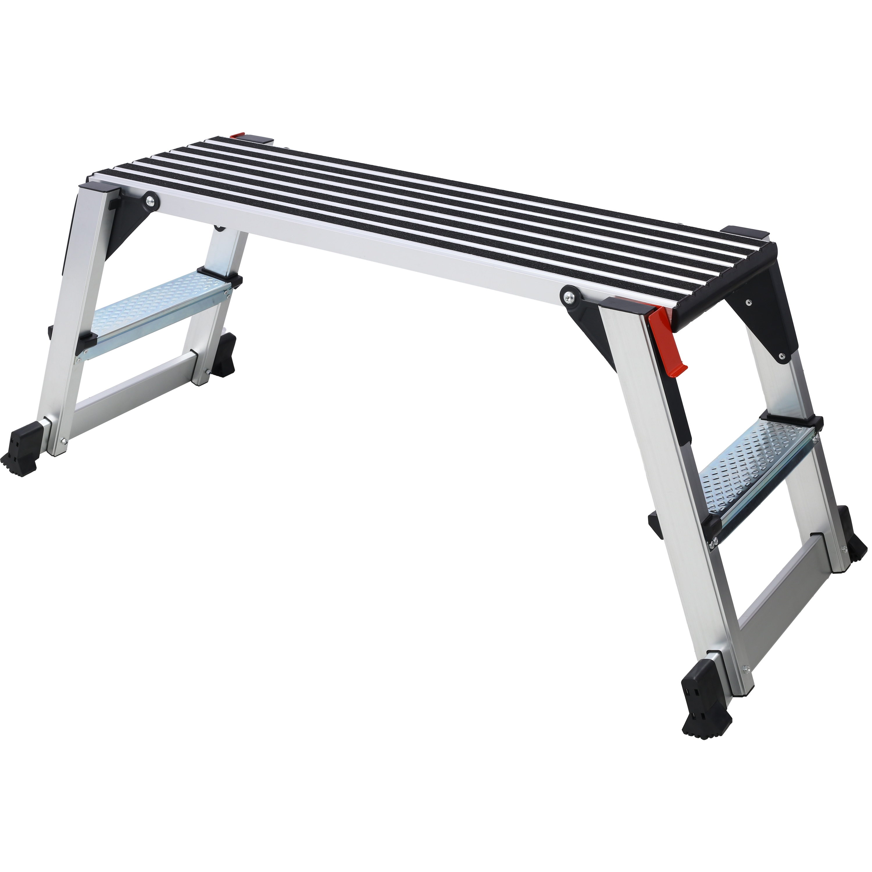 Taburete Plegable de Aluminio Negro con Capacidad de 330 libras WELLFOR TBG3826US