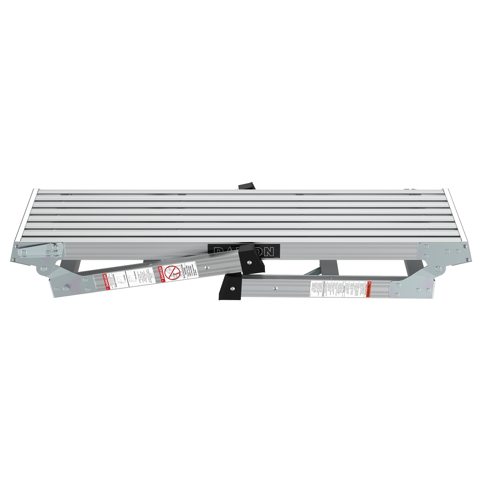 Taburete Plegable de Aluminio Plateado con Capacidad de 225 libras Wellfor JV-HGY-10097CF