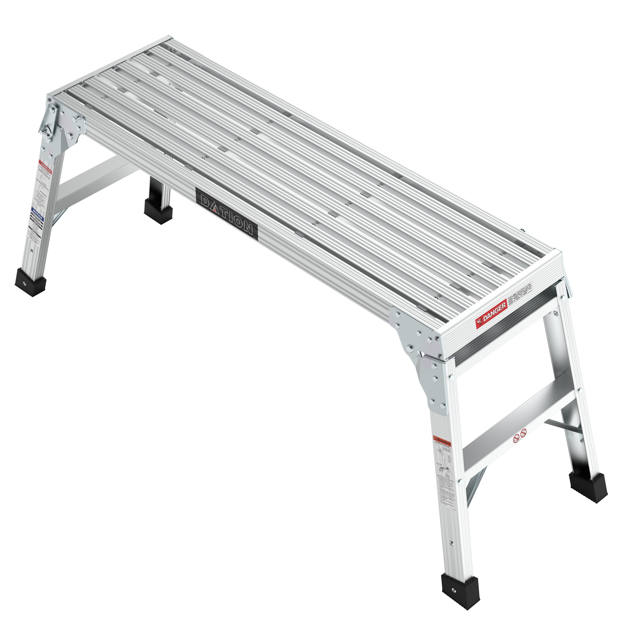 Taburete Plegable de Aluminio Plateado con Capacidad de 225 libras Wellfor JV-HGY-10097CF