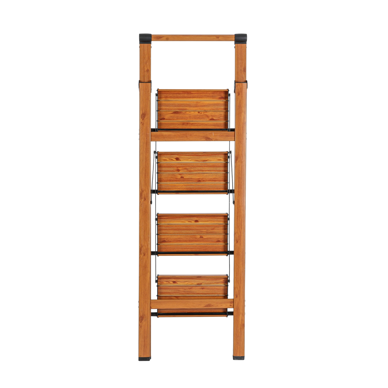 Escalón de aluminio plegable marrón Maocao Hoom 4 pasos con capacidad de 150 kg BH40781