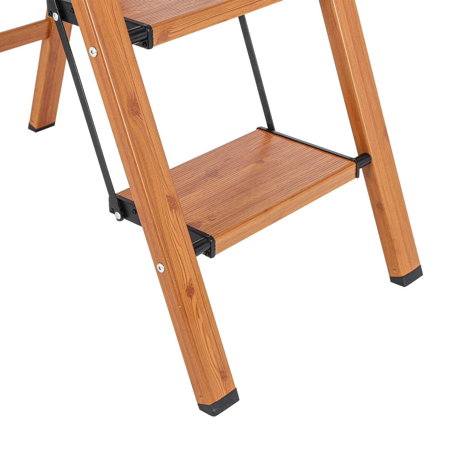Escalón de aluminio plegable marrón Maocao Hoom 4 pasos con capacidad de 150 kg BH40781