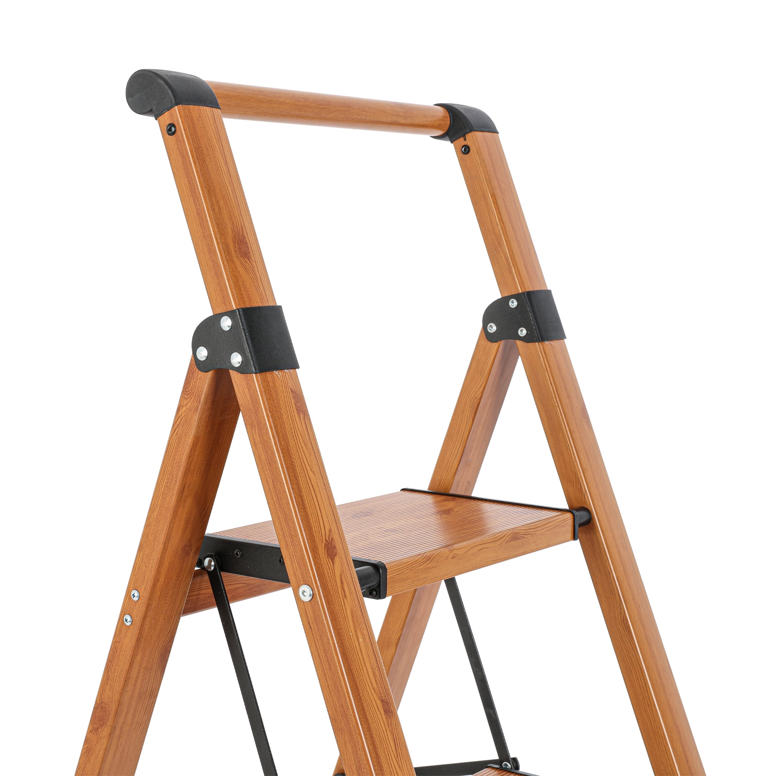 Escalón de aluminio plegable marrón Maocao Hoom 4 pasos con capacidad de 150 kg BH40781