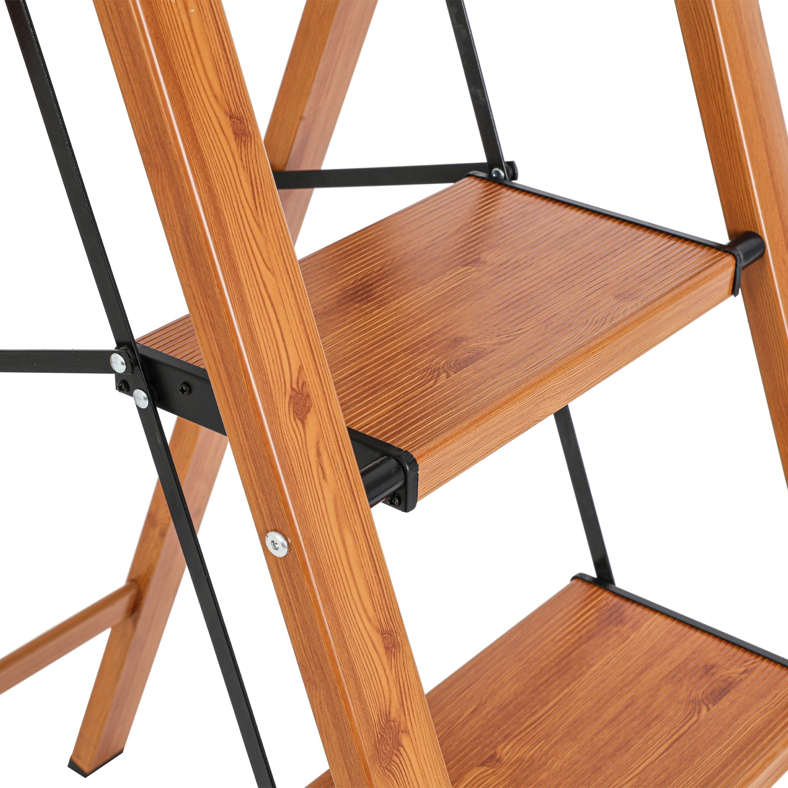 Escalón de aluminio plegable marrón Maocao Hoom 4 pasos con capacidad de 150 kg BH40781