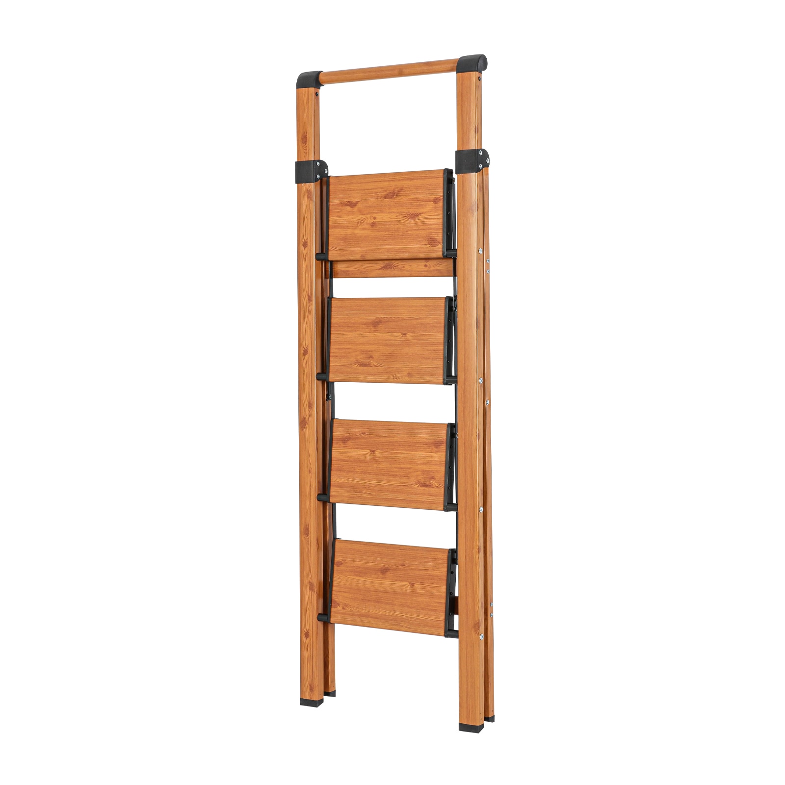 Escalón de aluminio plegable marrón Maocao Hoom 4 pasos con capacidad de 150 kg BH40781
