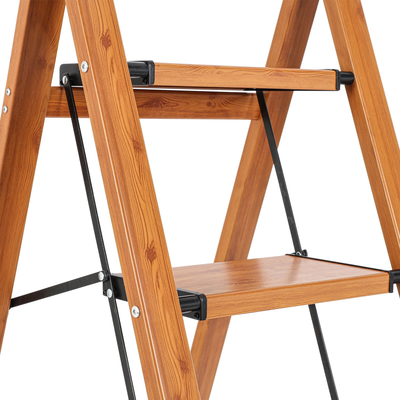 Escalón de aluminio plegable marrón Maocao Hoom 4 pasos con capacidad de 150 kg BH40781