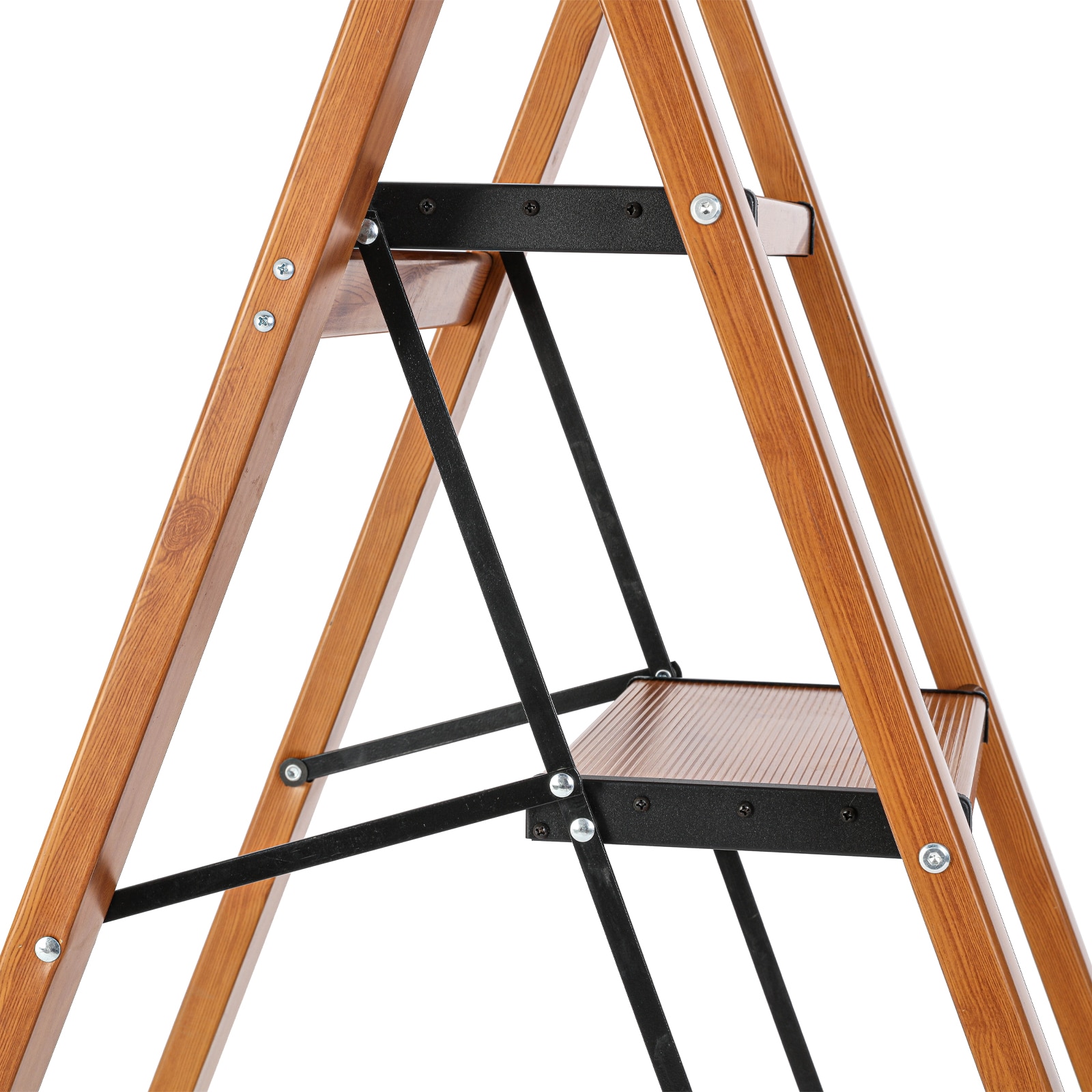 Escalón de aluminio plegable marrón Maocao Hoom 4 pasos con capacidad de 150 kg BH40781