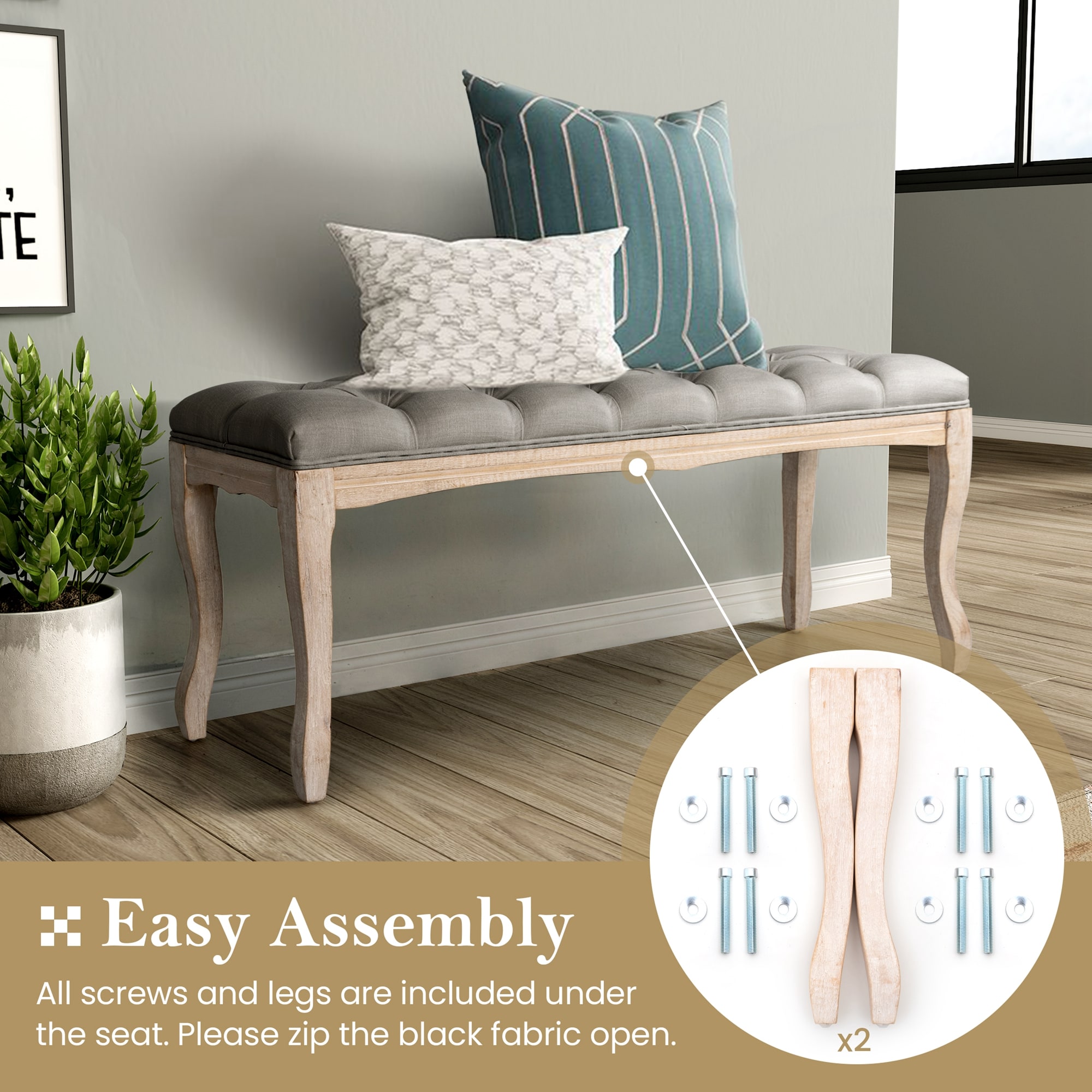 Banquillo de paso de madera gris de capacidad para 275 libras de Crestlive Products 1 Paso CL-BS001GRY