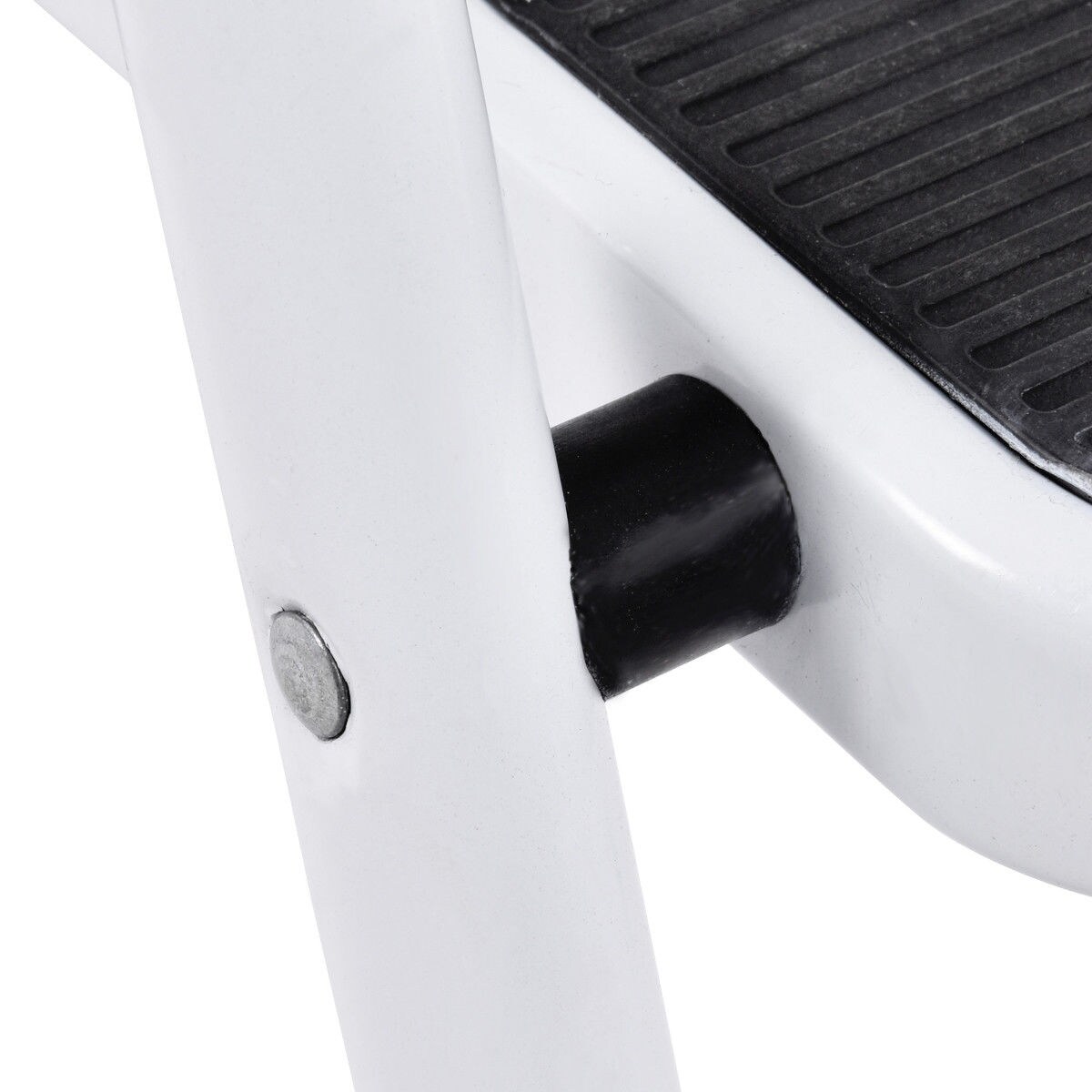 Taburete Plegable de Acero Negro con Capacidad de 330 lbs. de WELLFOR de 2 Peldaños