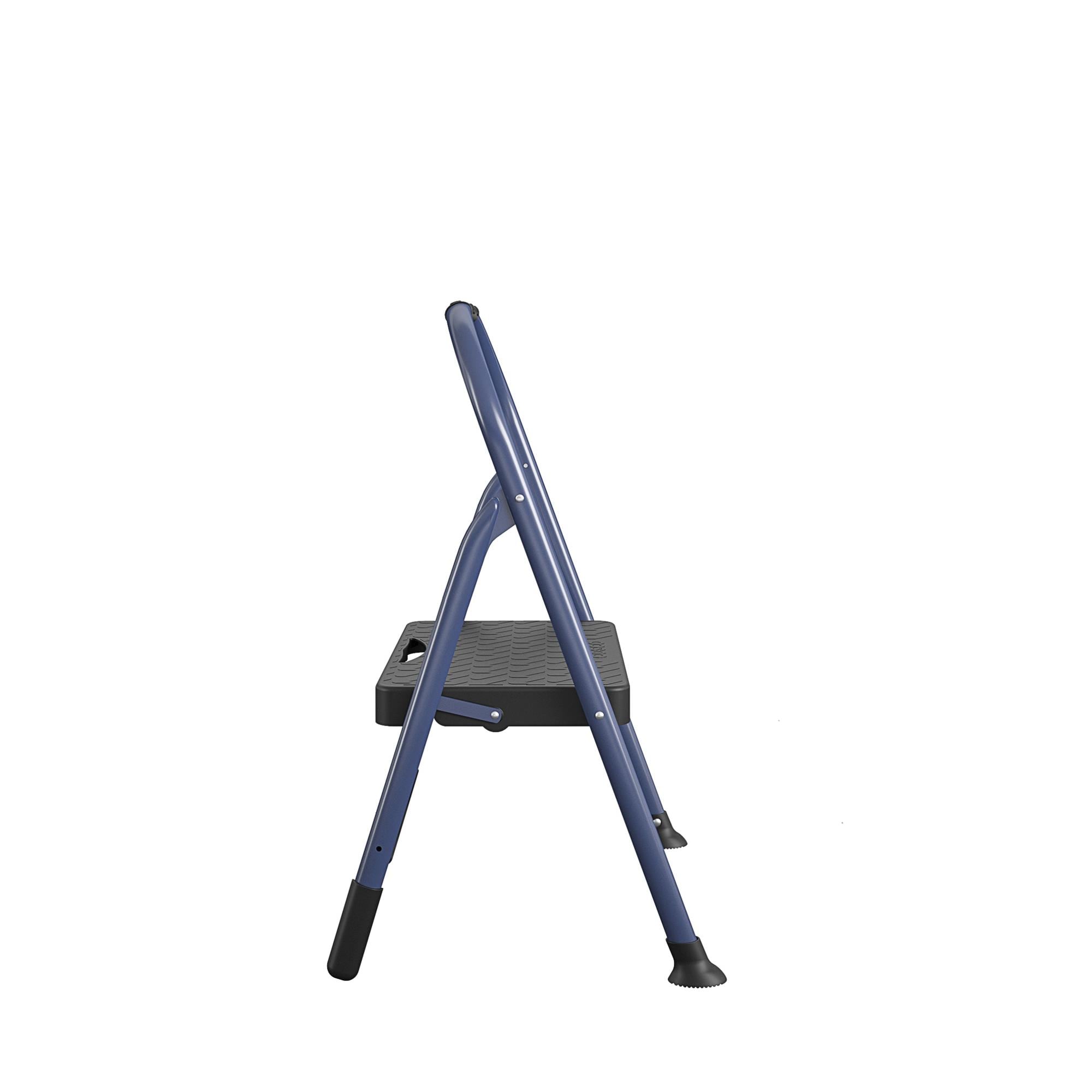 Escalón plegable de acero azul con capacidad de 225 libras de Cosco 11248NVY1E