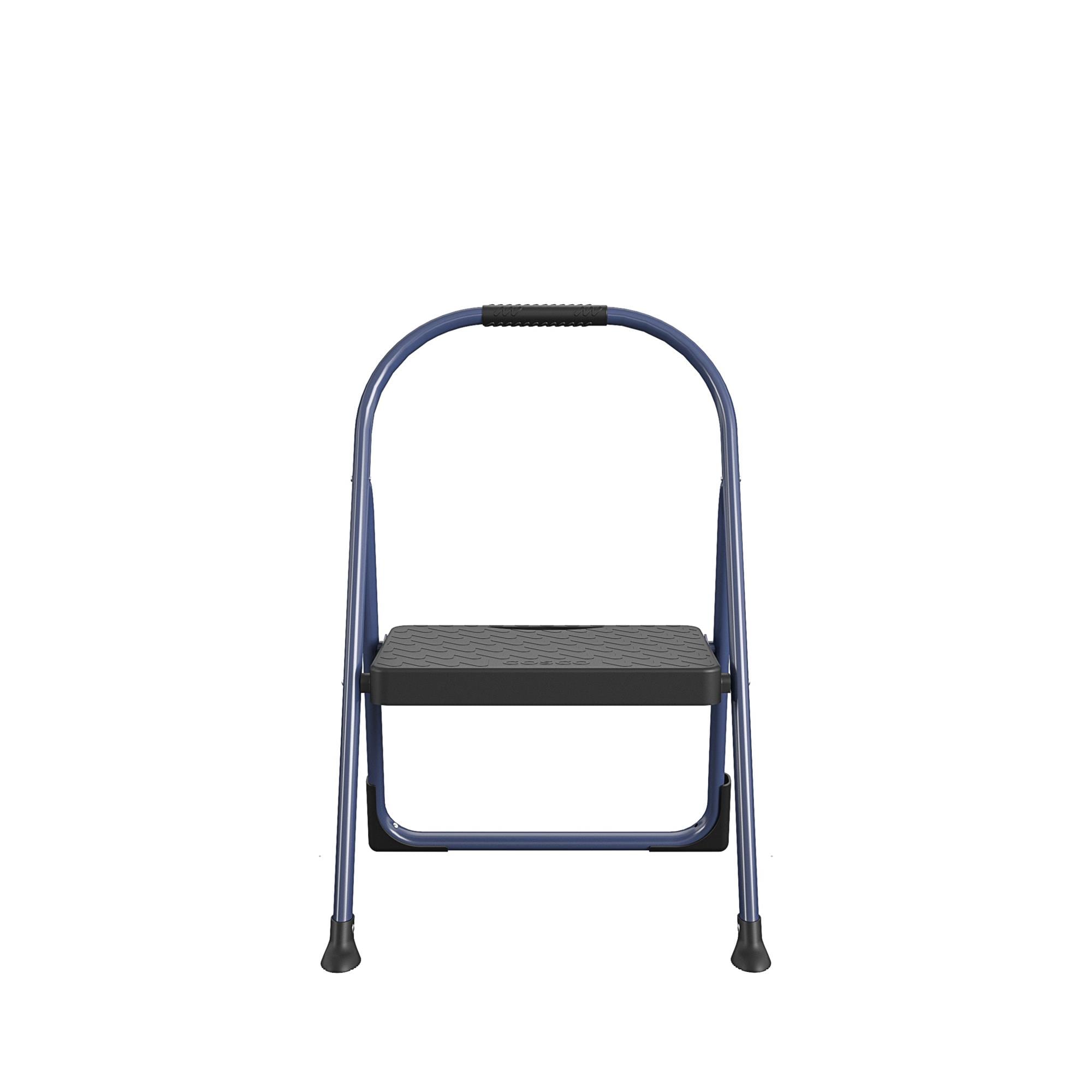 Escalón plegable de acero azul con capacidad de 225 libras de Cosco 11248NVY1E