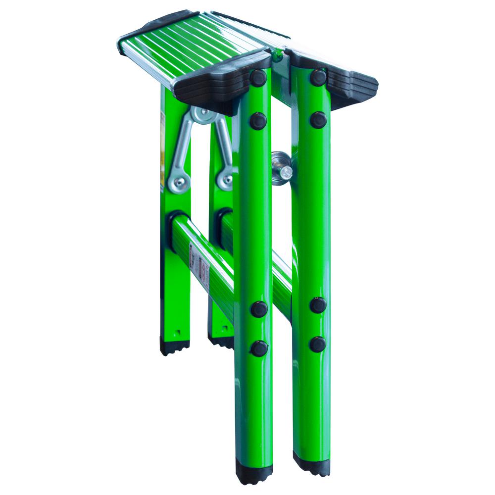 Banquito Plegable de Aluminio Verde con Capacidad de 325 lb en un Paso de AmeriHome