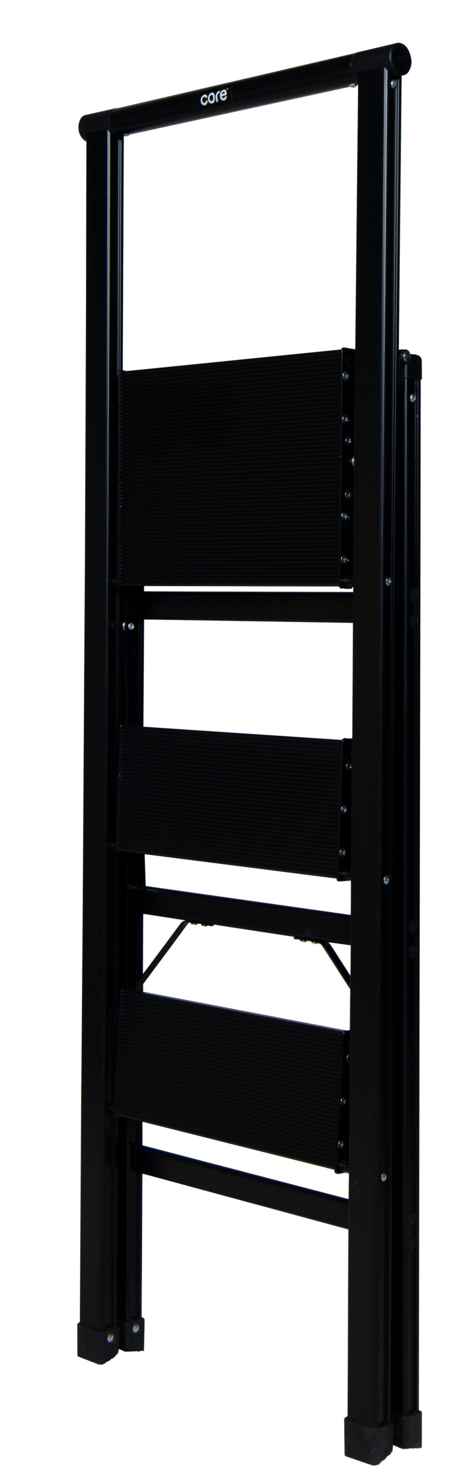 Taburete Plegable de Aluminio Negro de 3 Pasos Xtend+Climb SLIMLINE con Capacidad de 250 libras 200-003MBK
