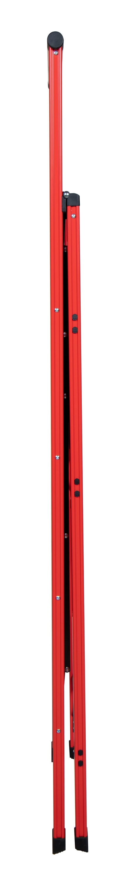 Escalera plegable de aluminio roja Slimline de 4 peldaños con capacidad de 250 libras Xtend+Climb