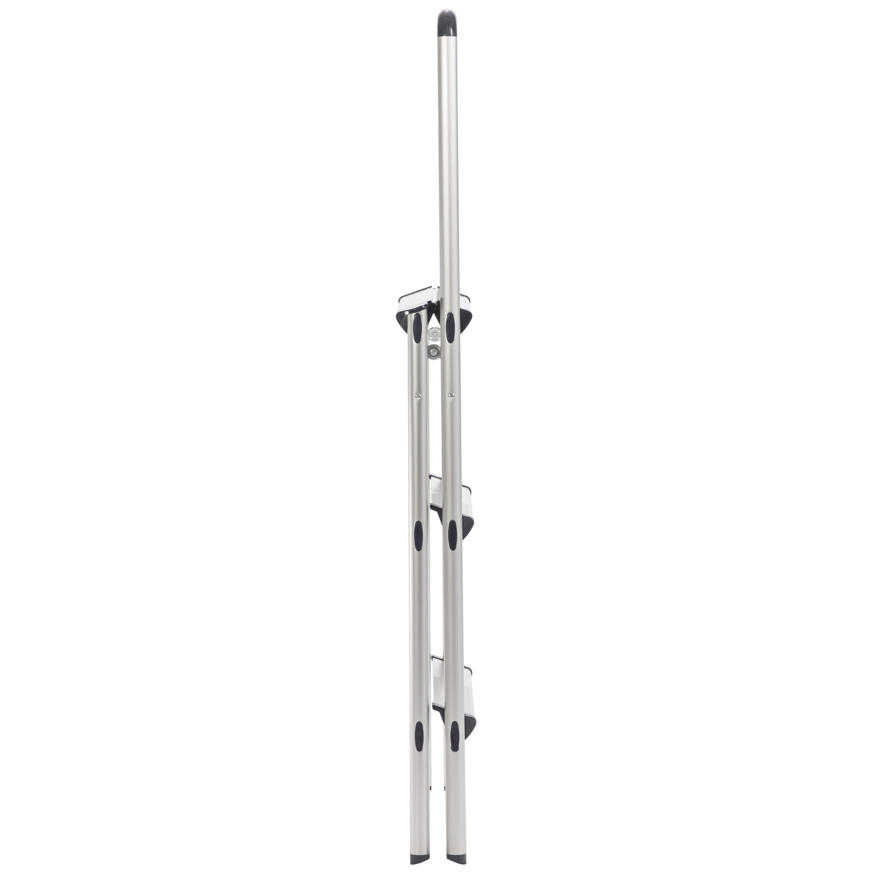 Escalonera Plegable de Aluminio Plateado Xtend+Climb Serie FT de 3 Peldaños con Capacidad de 225 lbs.