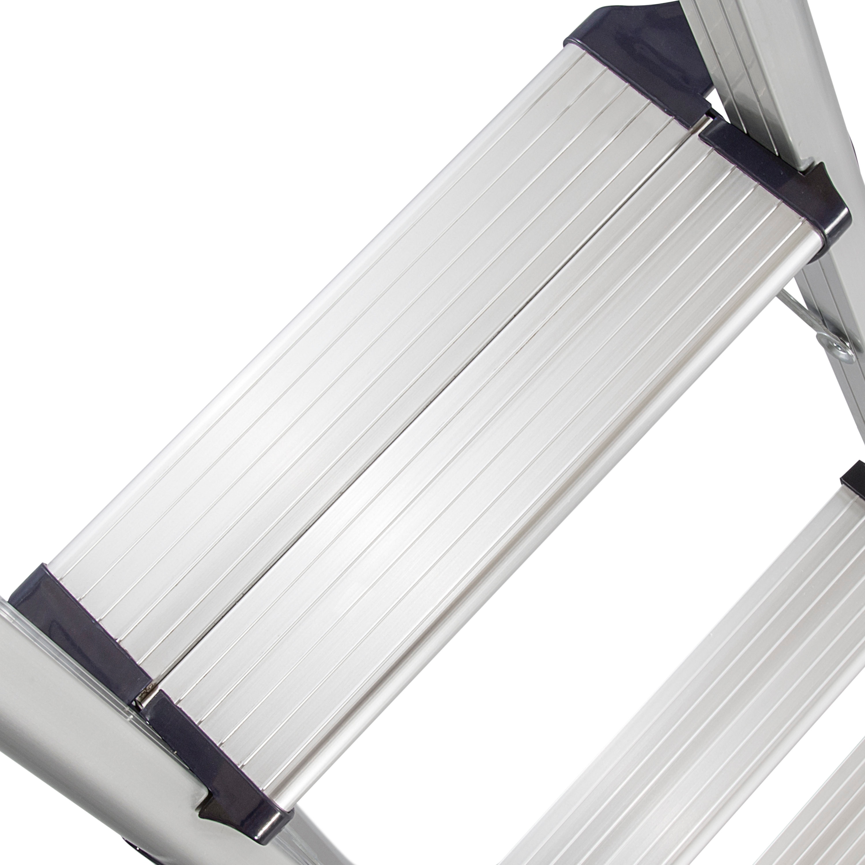 Escalonera Plegable de Aluminio Plateado Xtend+Climb Serie FT de 3 Peldaños con Capacidad de 225 lbs.