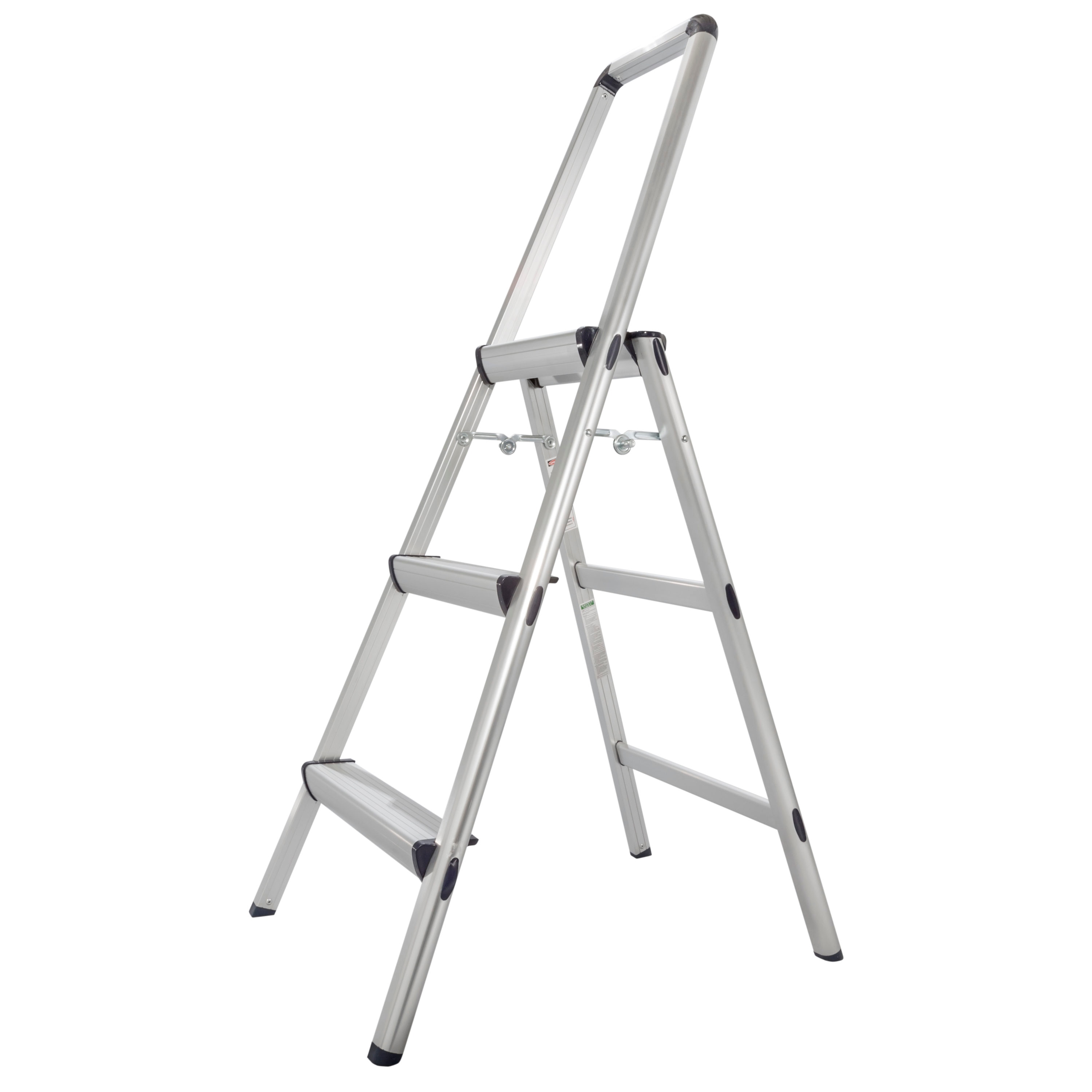 Escalonera Plegable de Aluminio Plateado Xtend+Climb Serie FT de 3 Peldaños con Capacidad de 225 lbs.
