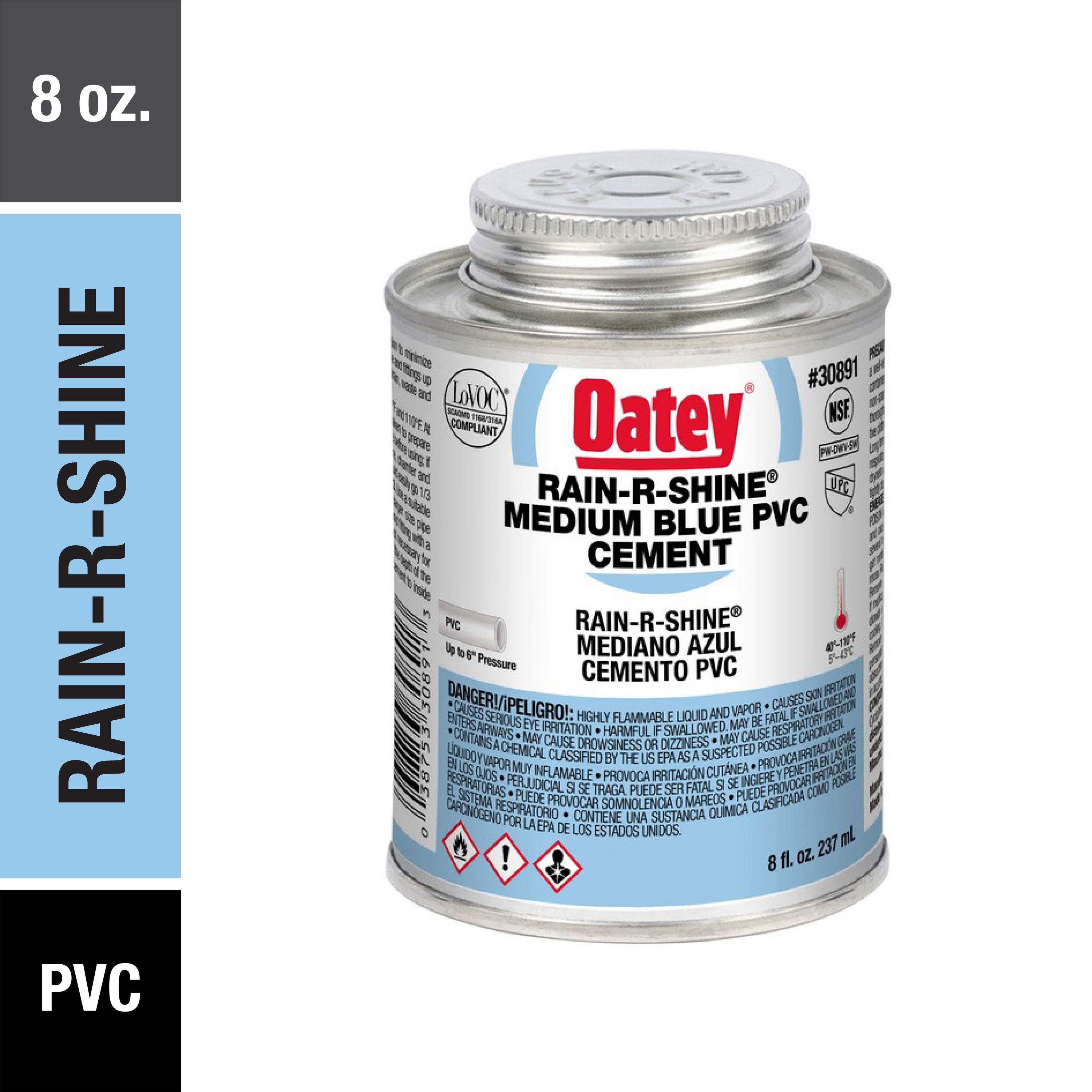 Cemento PVC azul Rain-R-Shine de 8 oz Oatey 30891L