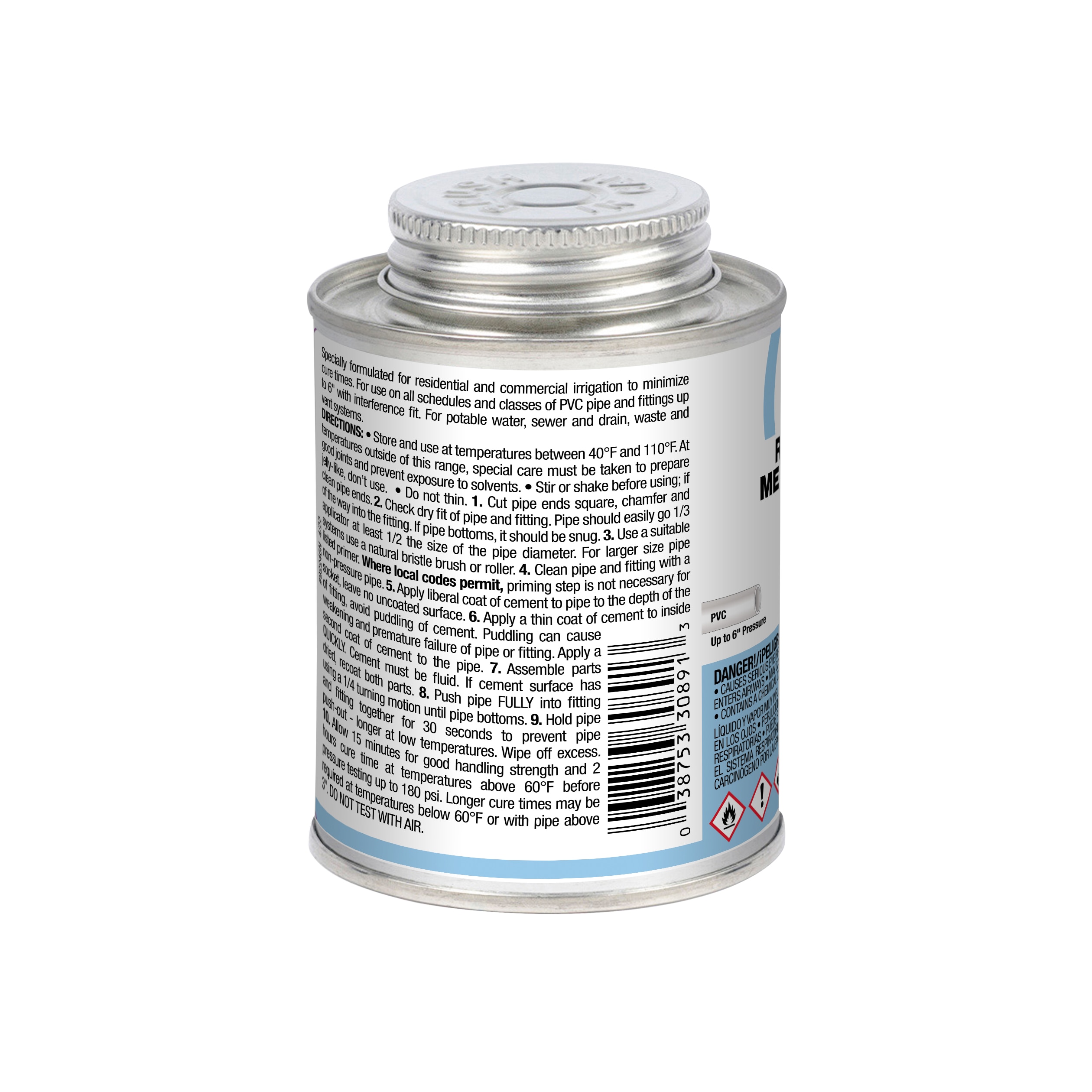 Cemento PVC azul Rain-R-Shine de 8 oz Oatey 30891L