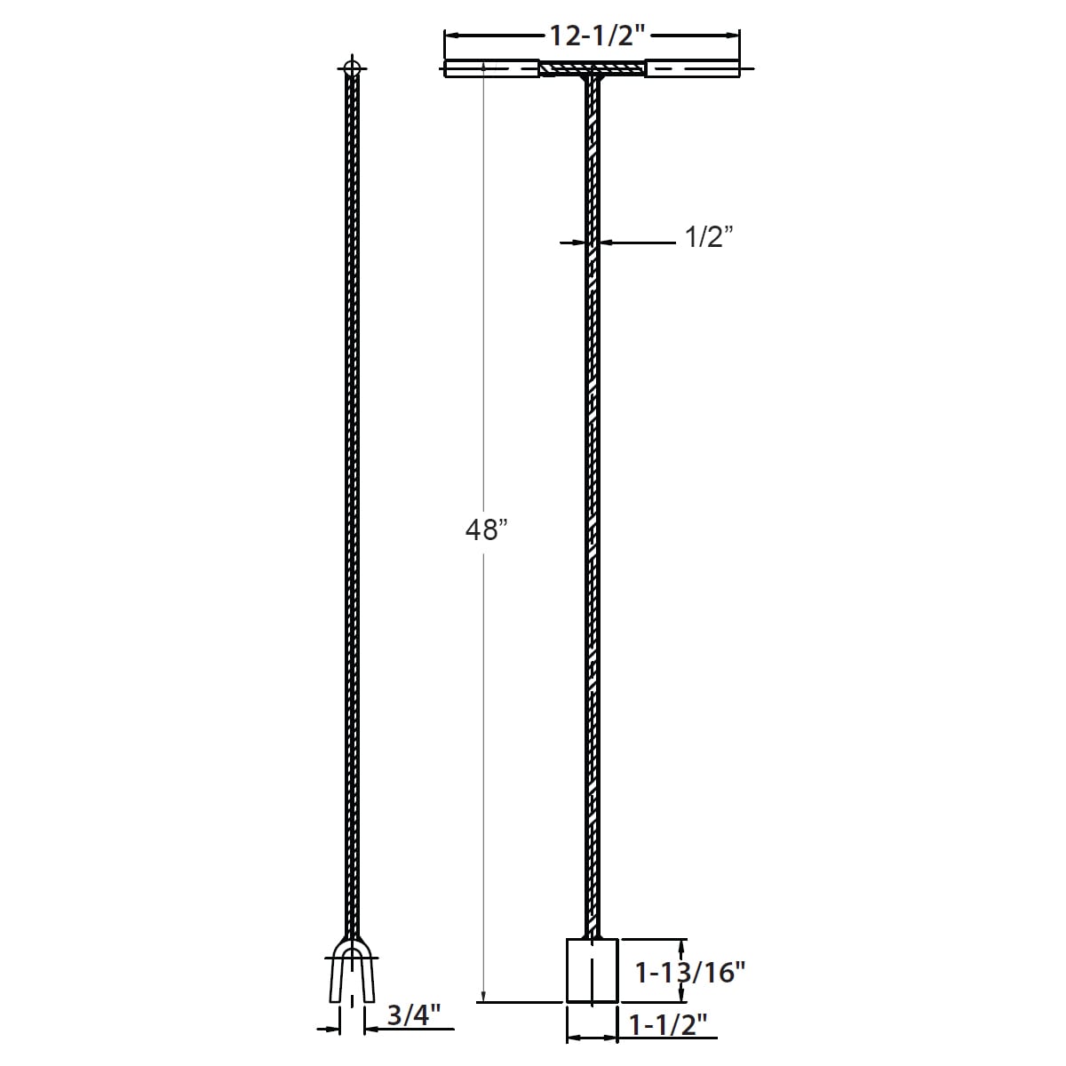 Llave de Tubo de 1/2 pulgadas por 48 pulgadas de Longitud Jones Stephens M25148